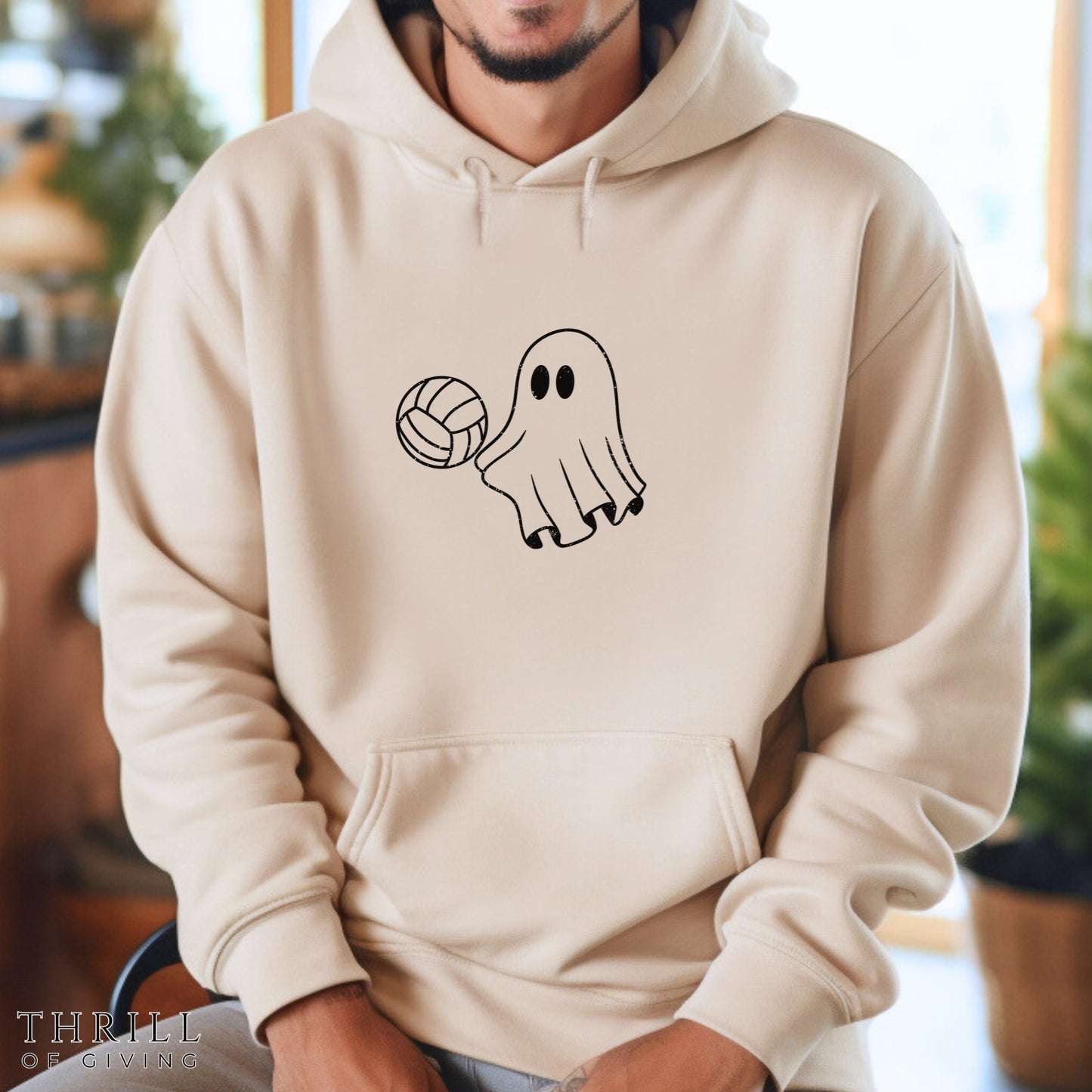 Volleyball Ghost Hoodie - Unisex Halloween hoodie