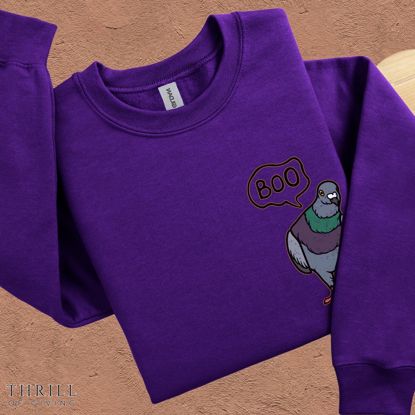 Boo Pigeon Unisex Sweatshirt - Halloween City Bird Sweatshirt