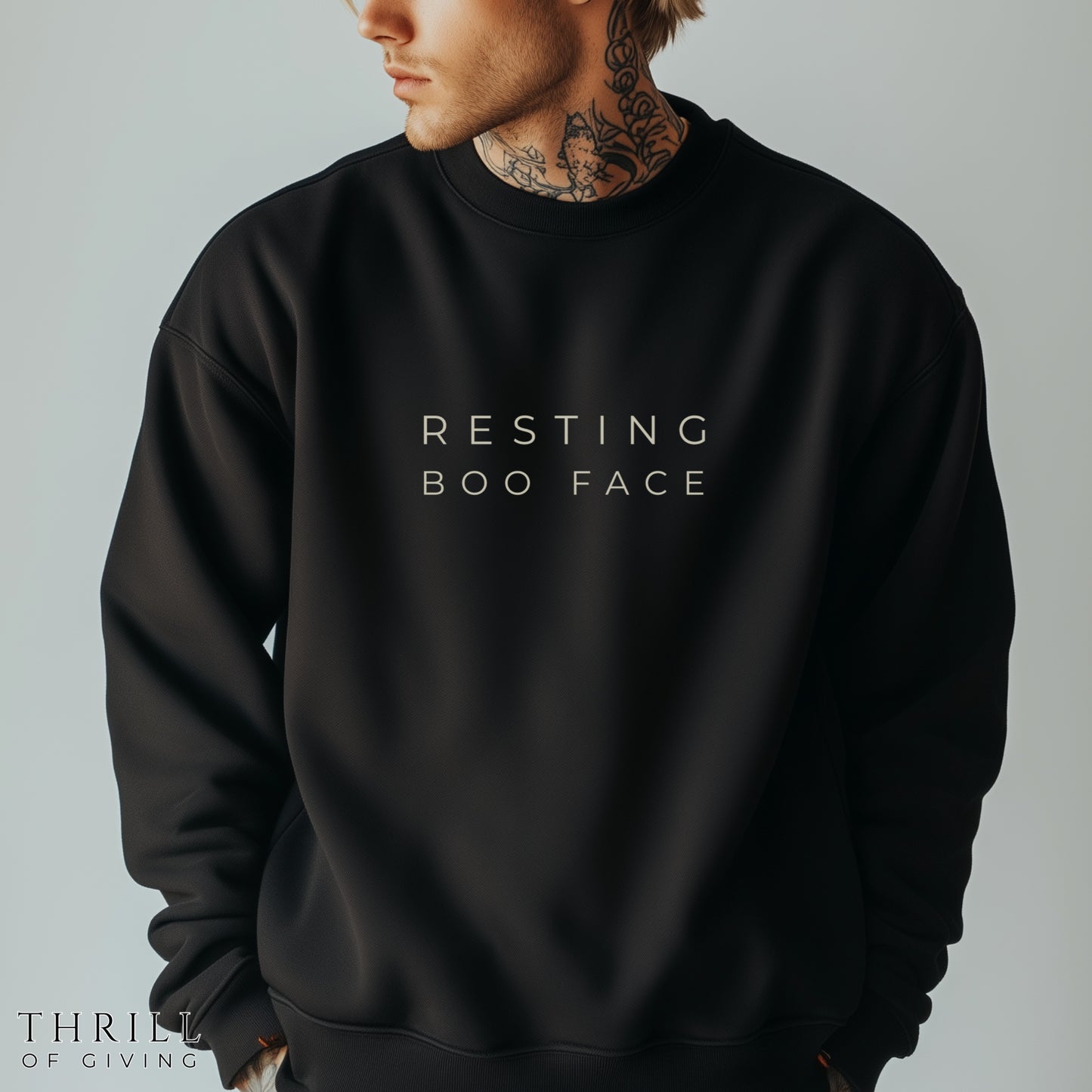 Resting BOO Face - Casual chic Halloween Sweatshirt