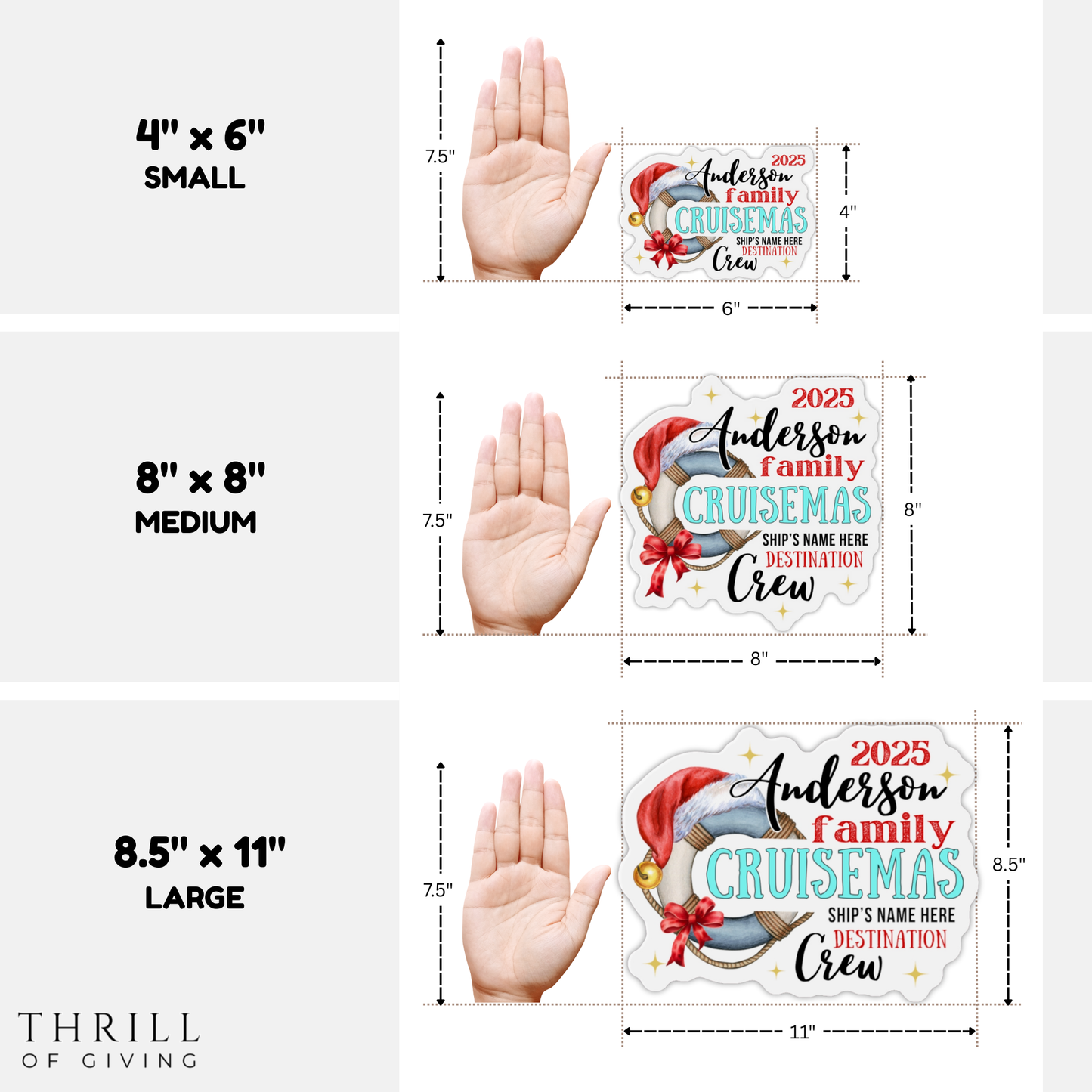 Cruise Door Magnets - Personalized Christmas Family Crew