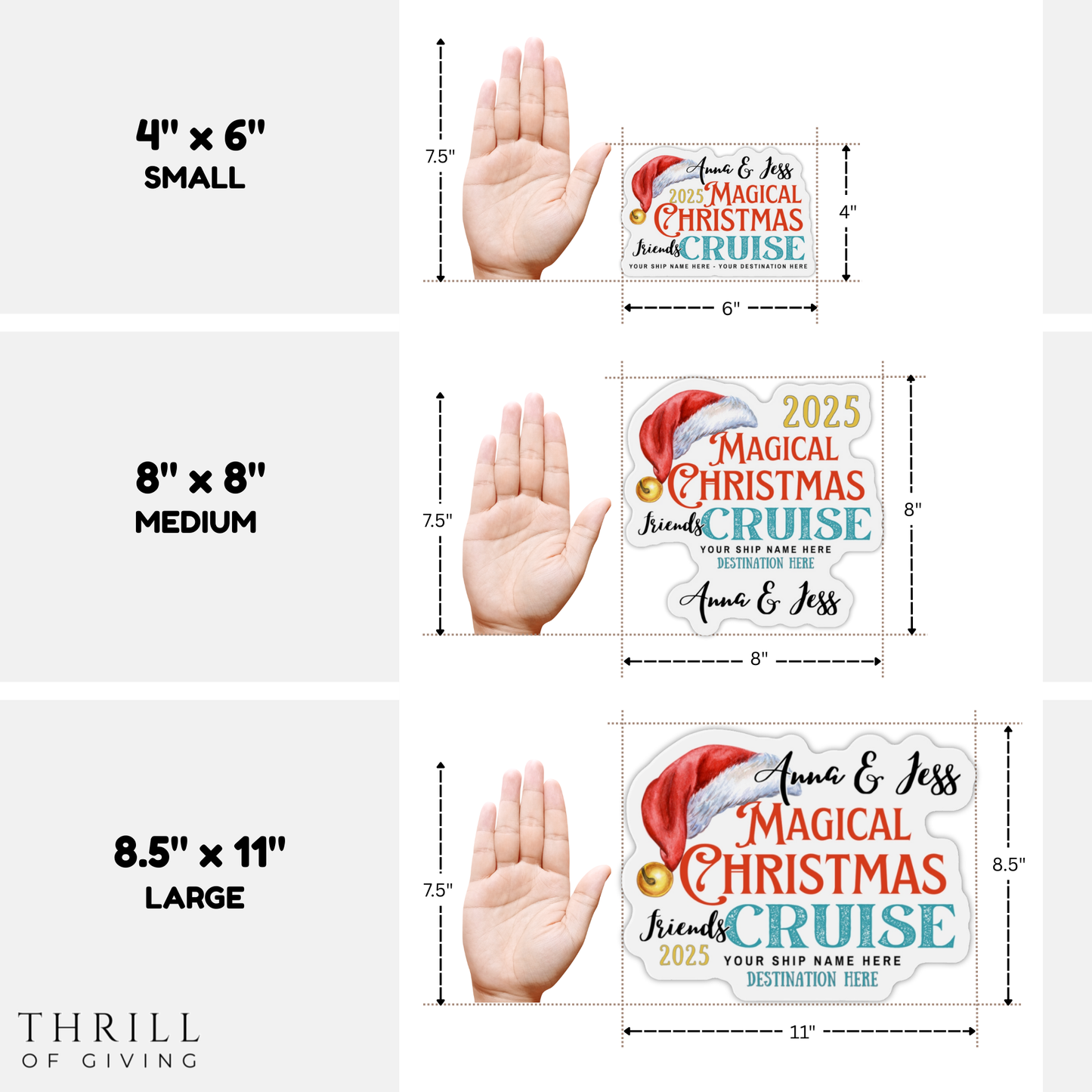 Cruise Door Magnets - Personalized Christmas Friends cruise