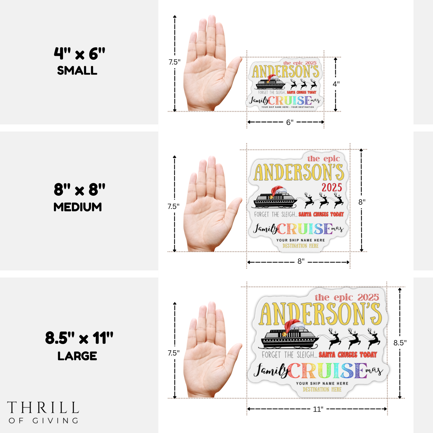 Cruise Door Magnets - Personalized Christmas Family cruise