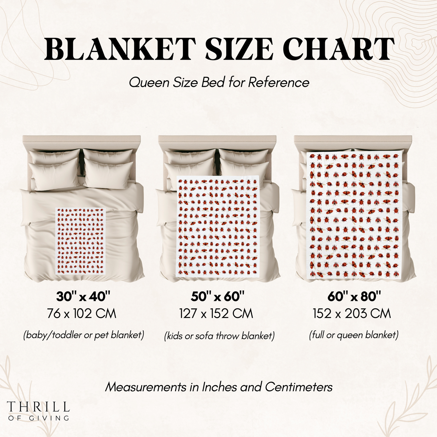 Cute Ladybug Blanket - Feel Good blanket Gift