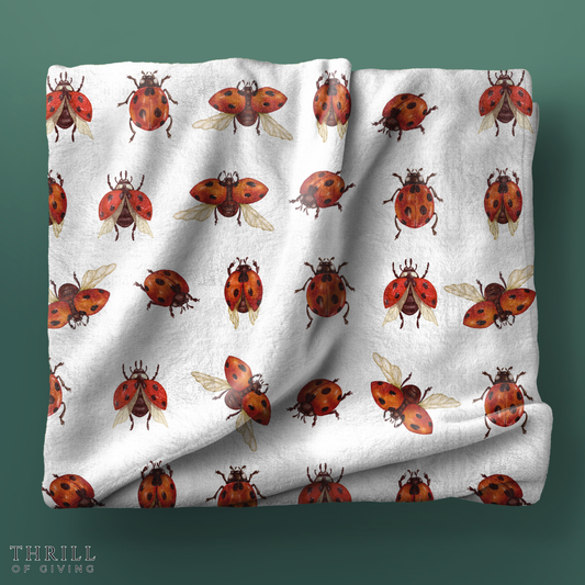 Cute Ladybug Blanket - Feel Good blanket Gift