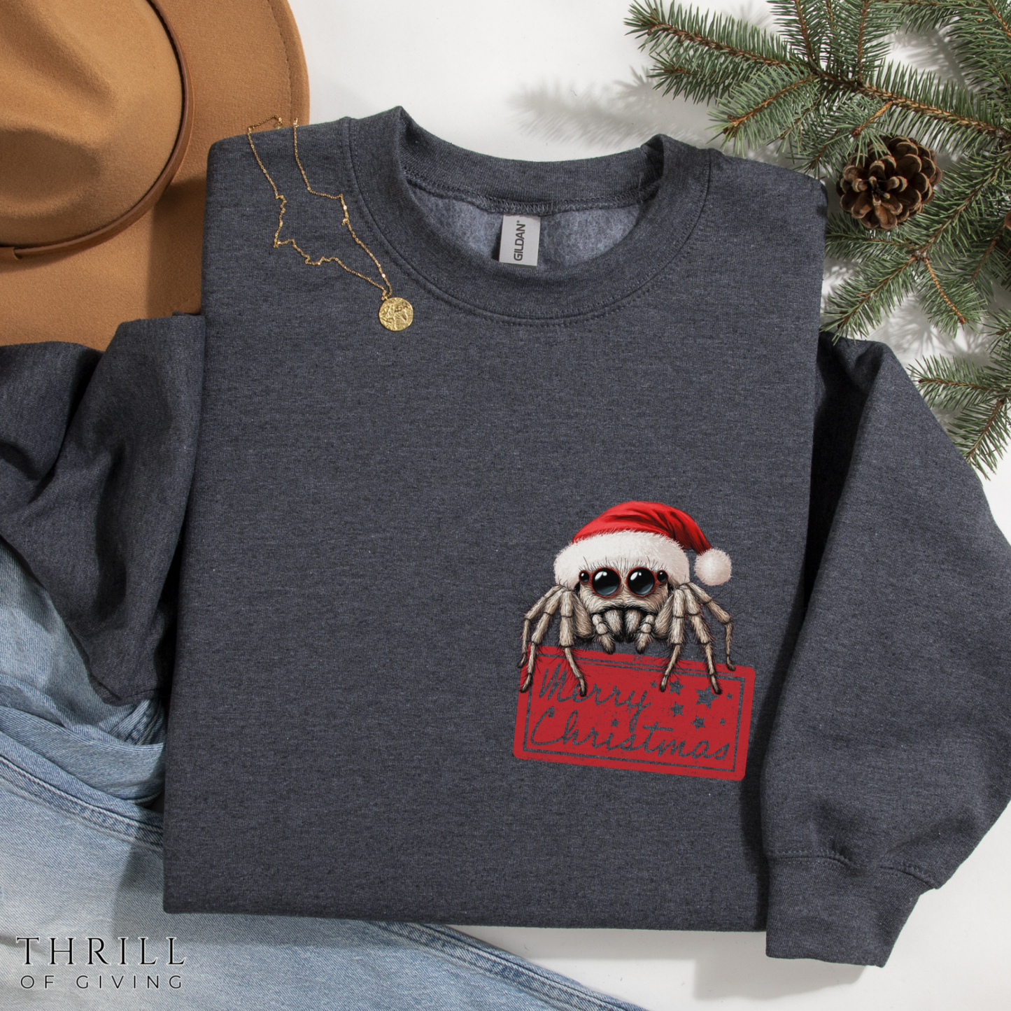 Jumping SPIDER Christmas Sweatshirt