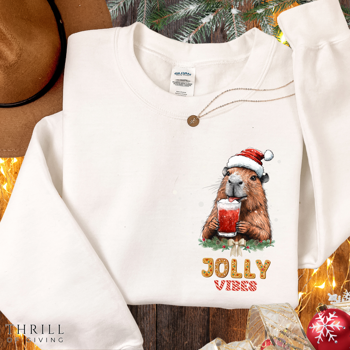 Capybara Jolly Vibes sweater