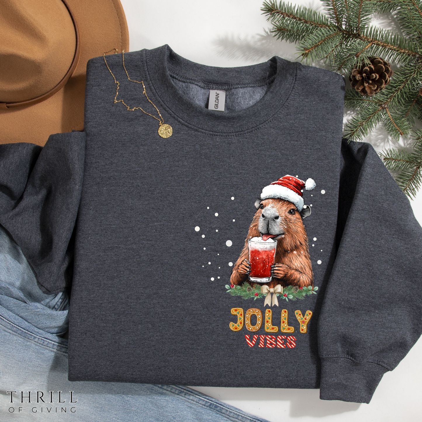Capybara Jolly Vibes sweater