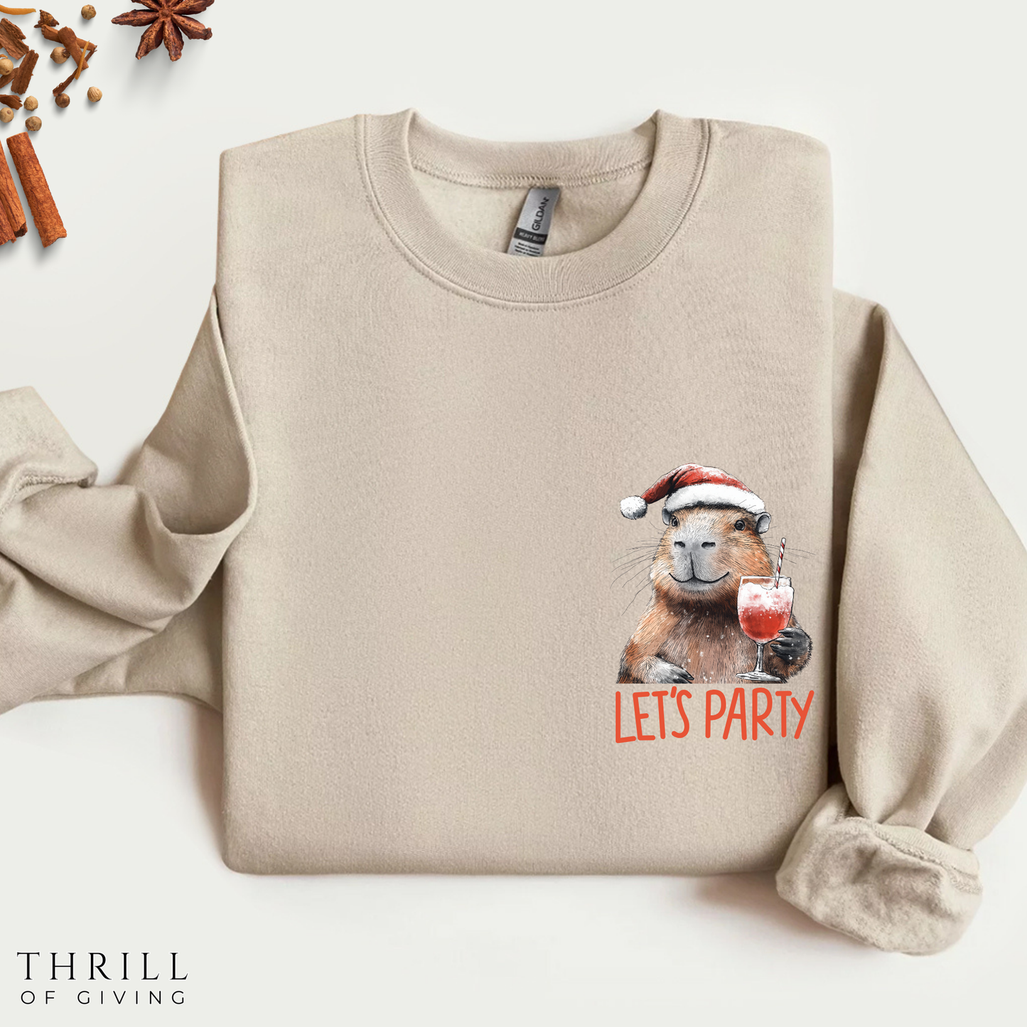 Christmas Capybara sweatshirt