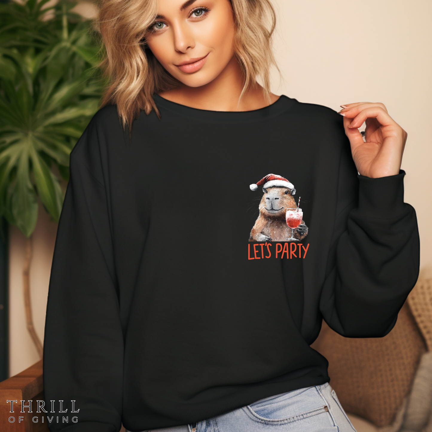 Christmas Capybara sweatshirt
