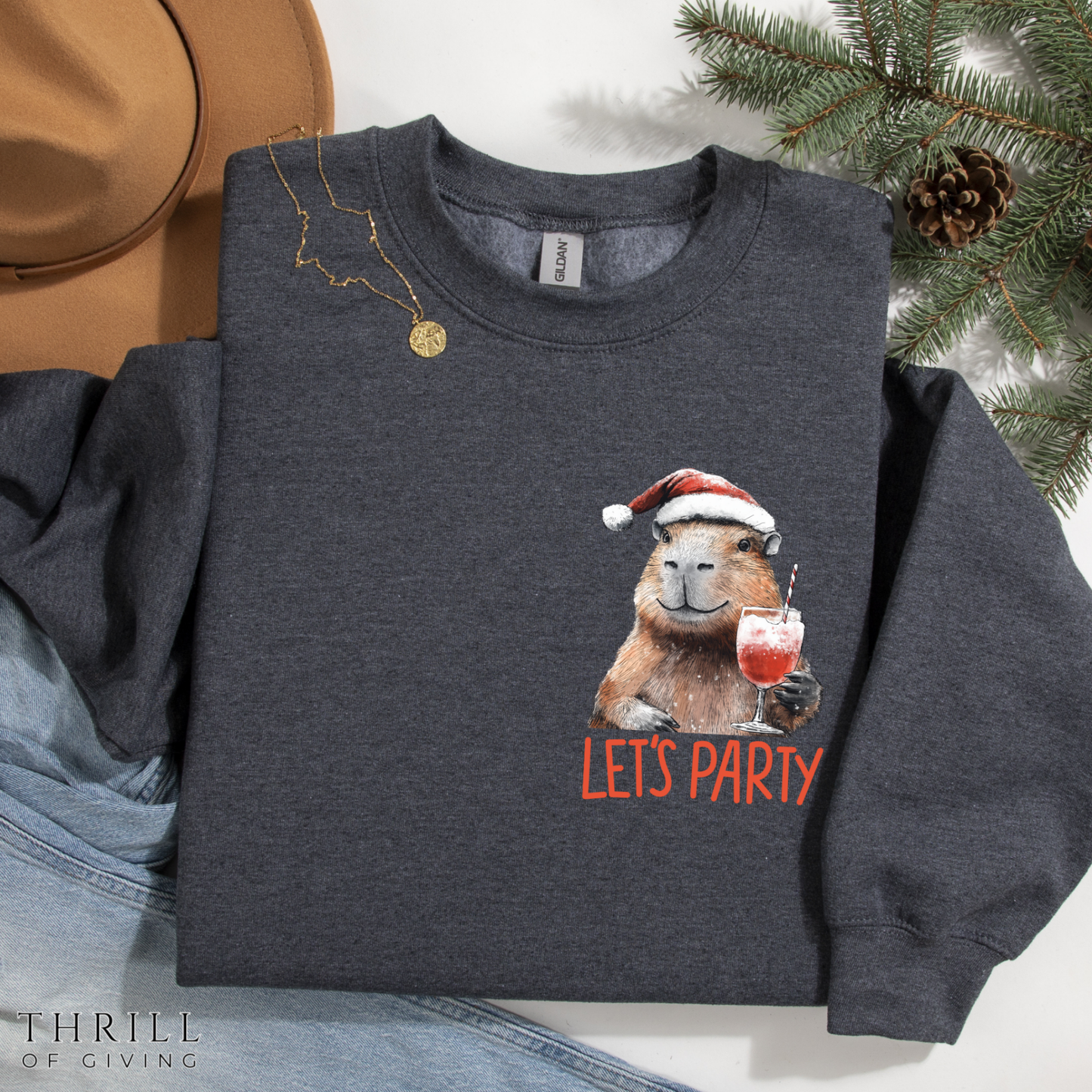 Christmas Capybara sweatshirt