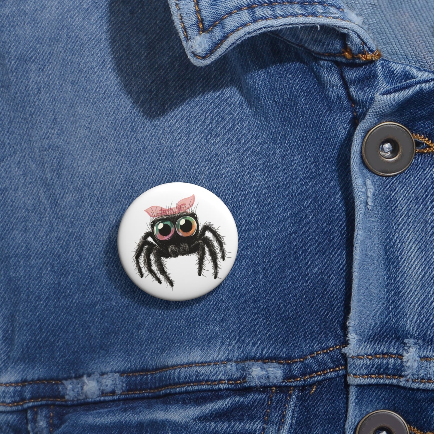 Pink Bow Cutie Spoodie - Metal Pin Button