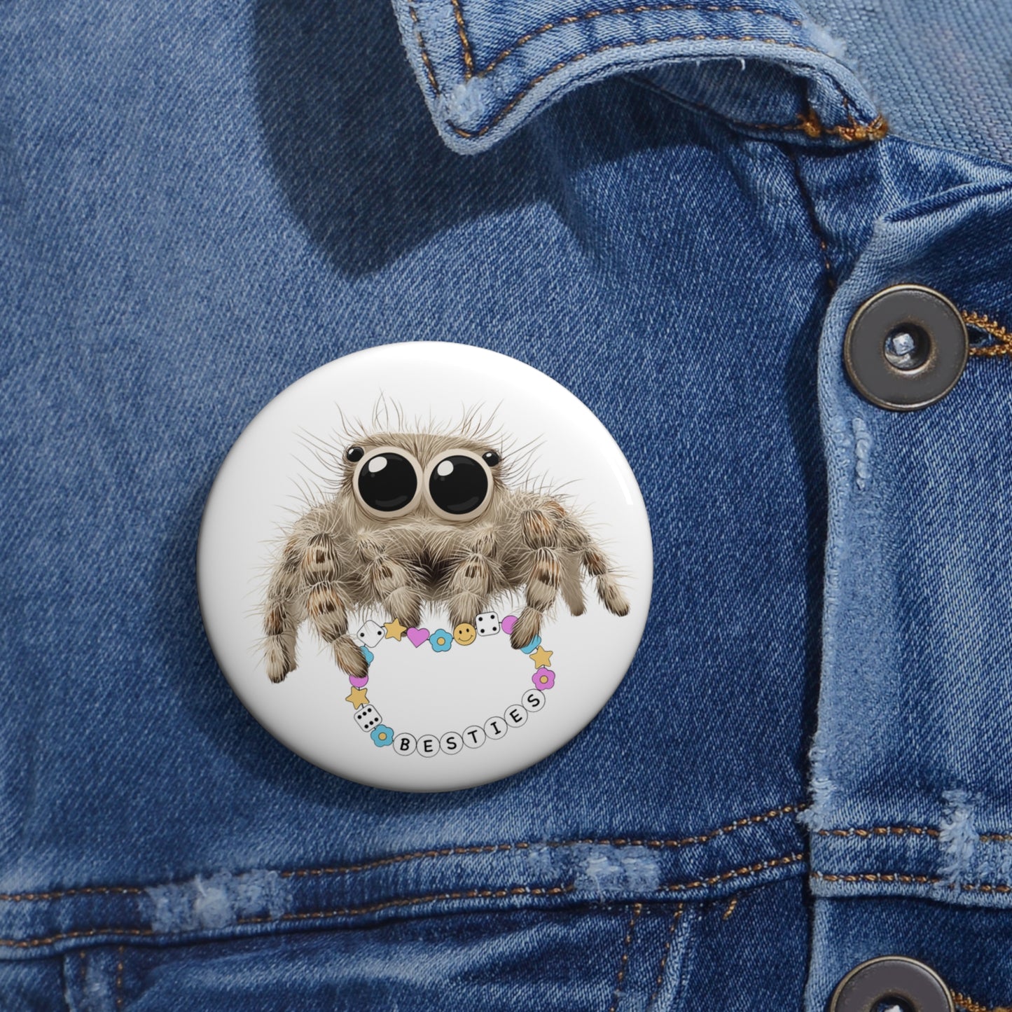 Friendly Spider - Metal Pin Button