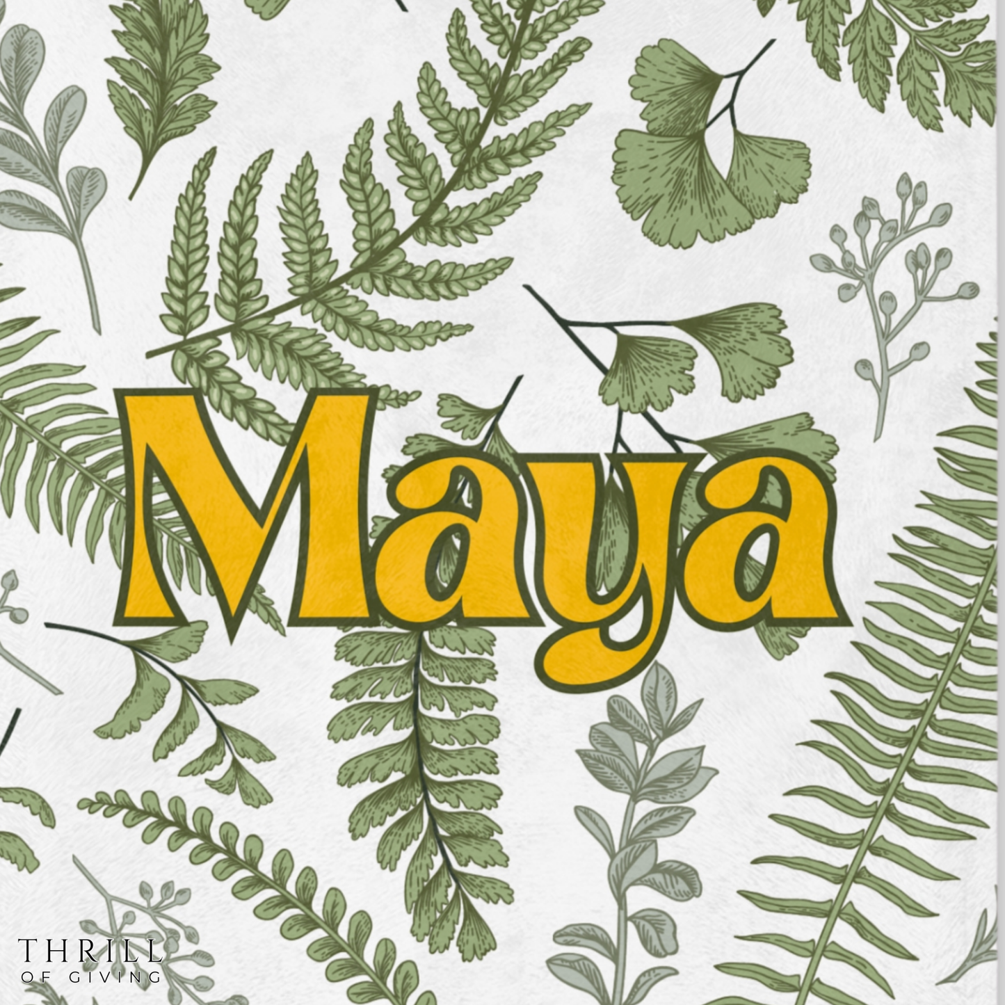 Personalized Woodland Baby Blanket
