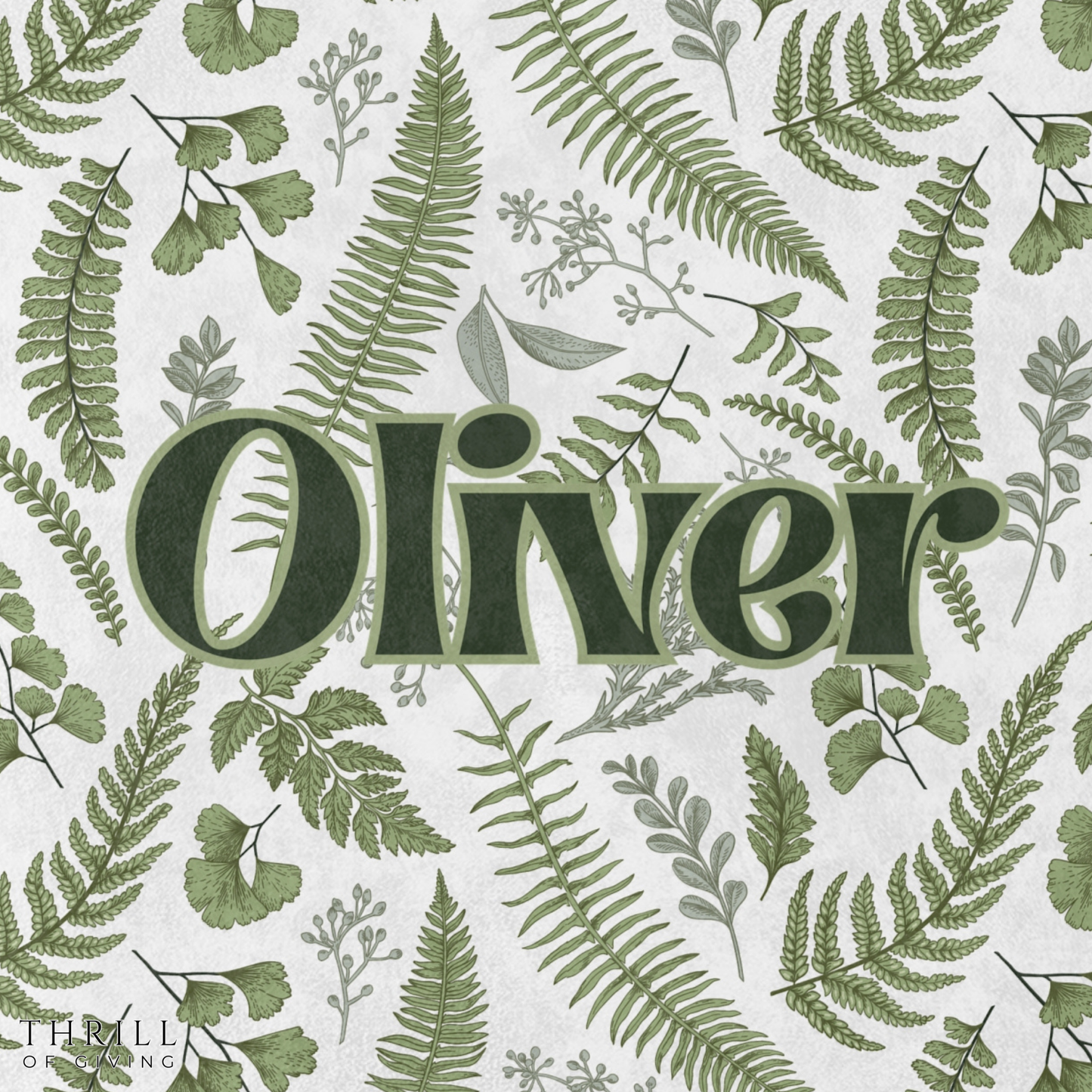 Personalized Baby Fern Blanket