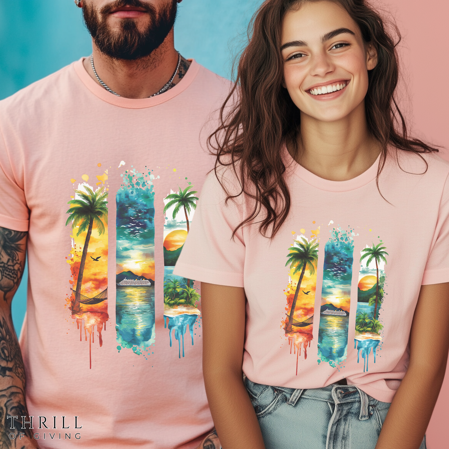 Watercolor Brush Cruise T-shirt
