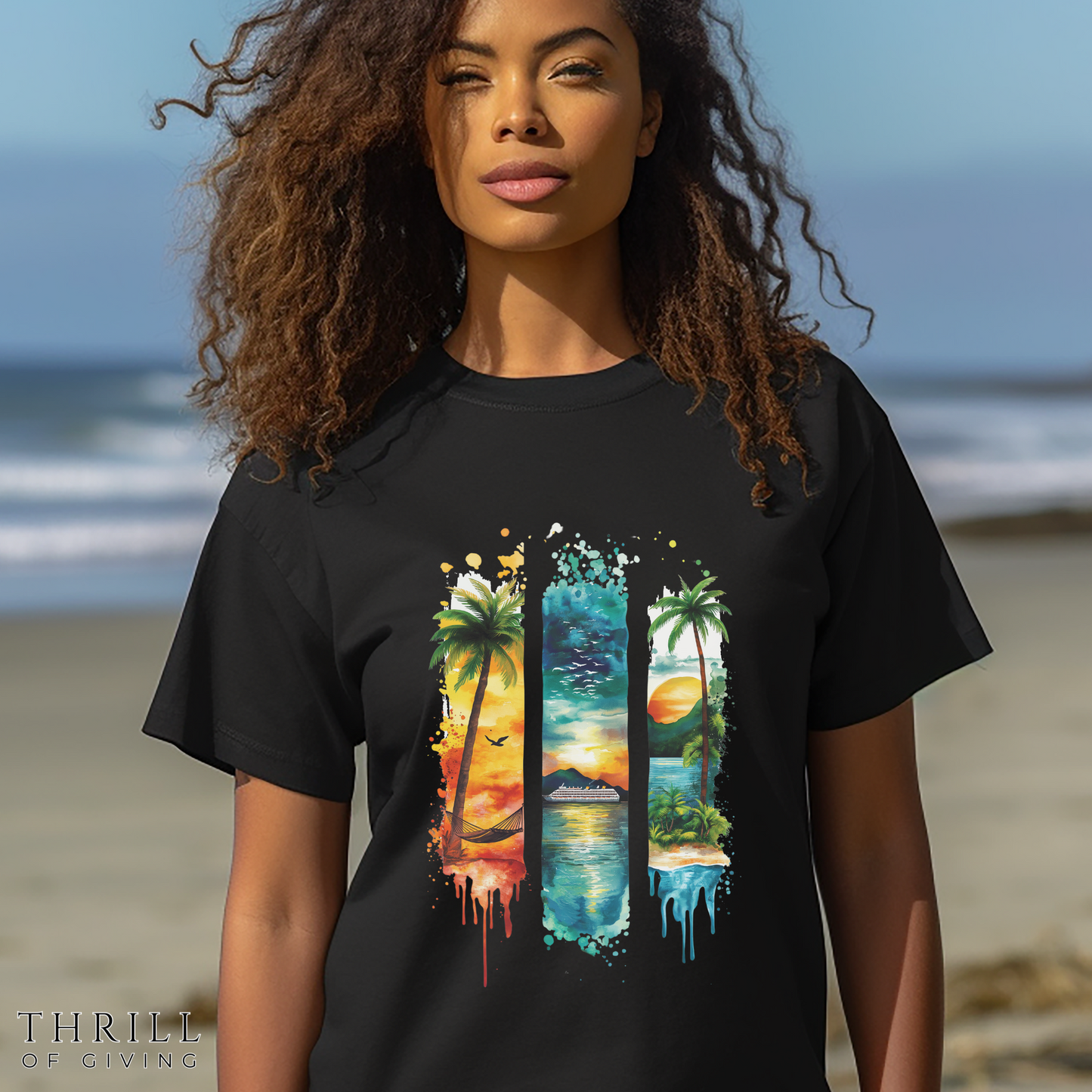 Watercolor Brush Cruise T-shirt