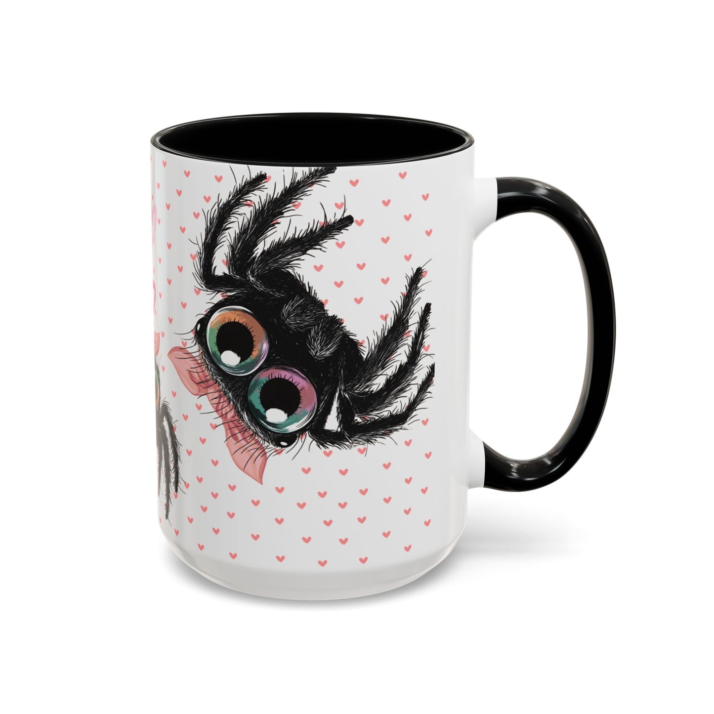 Pink Bow Jumping Spider Love Mug