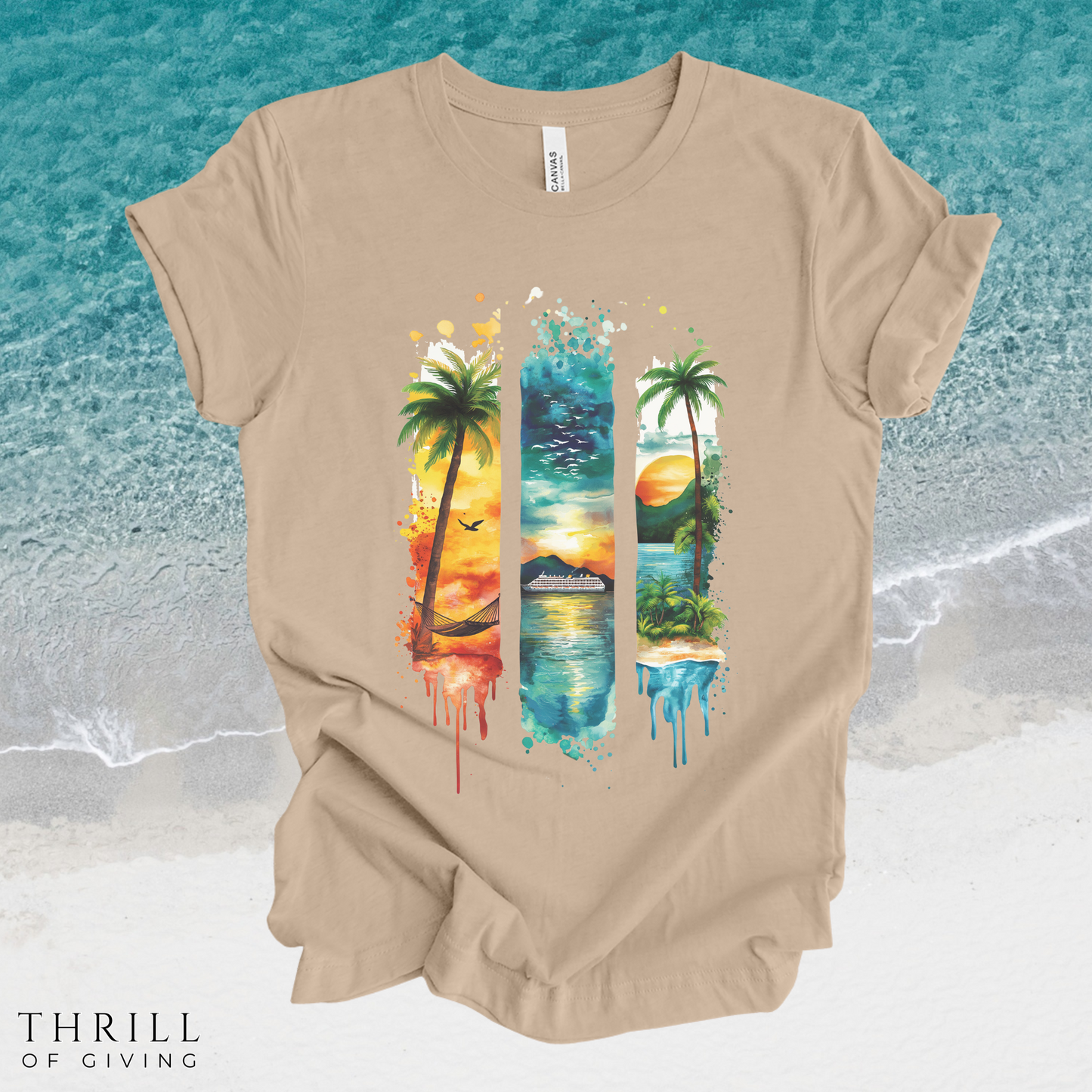 Watercolor Brush Cruise T-shirt