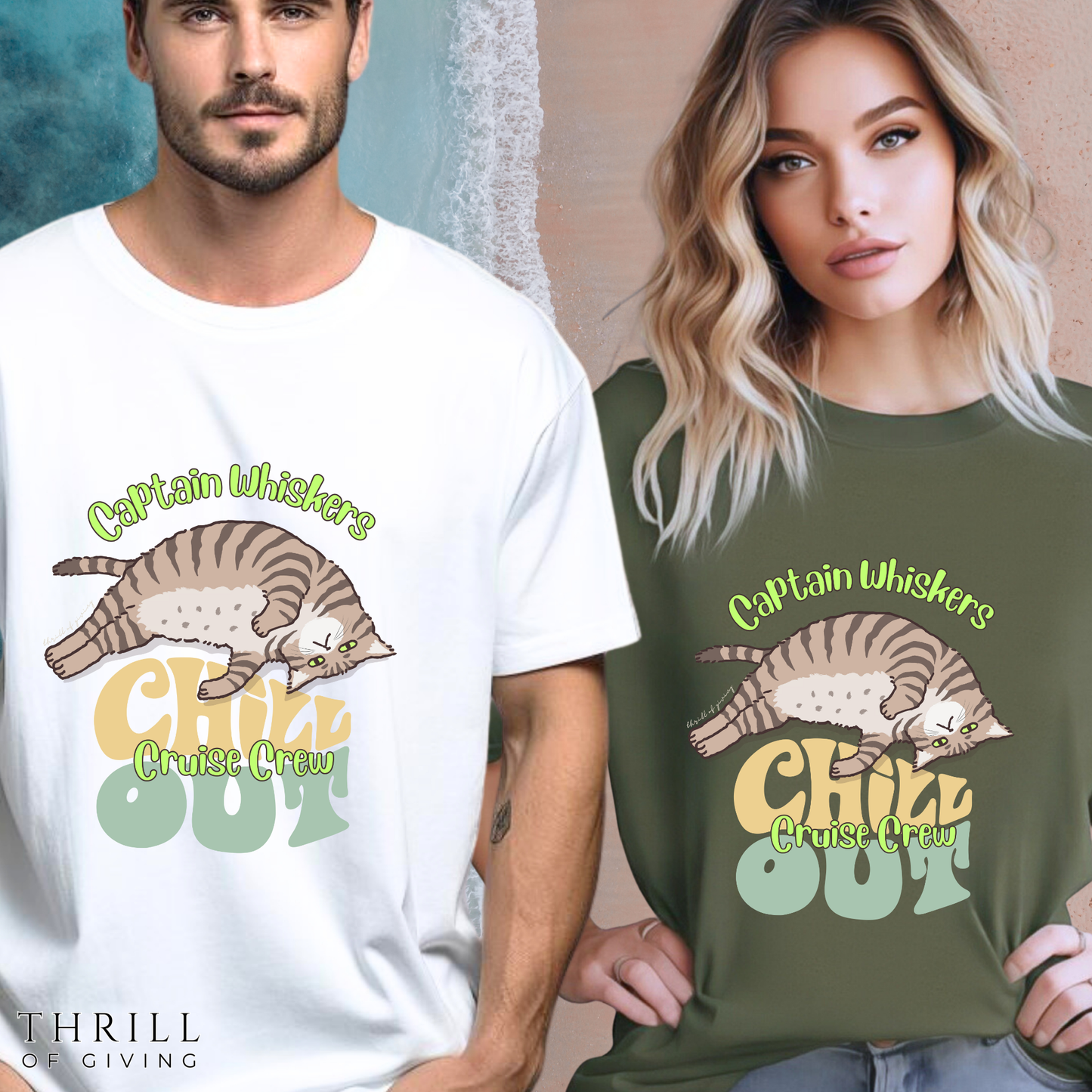 Captain Whiskers Cruise Crew Tee