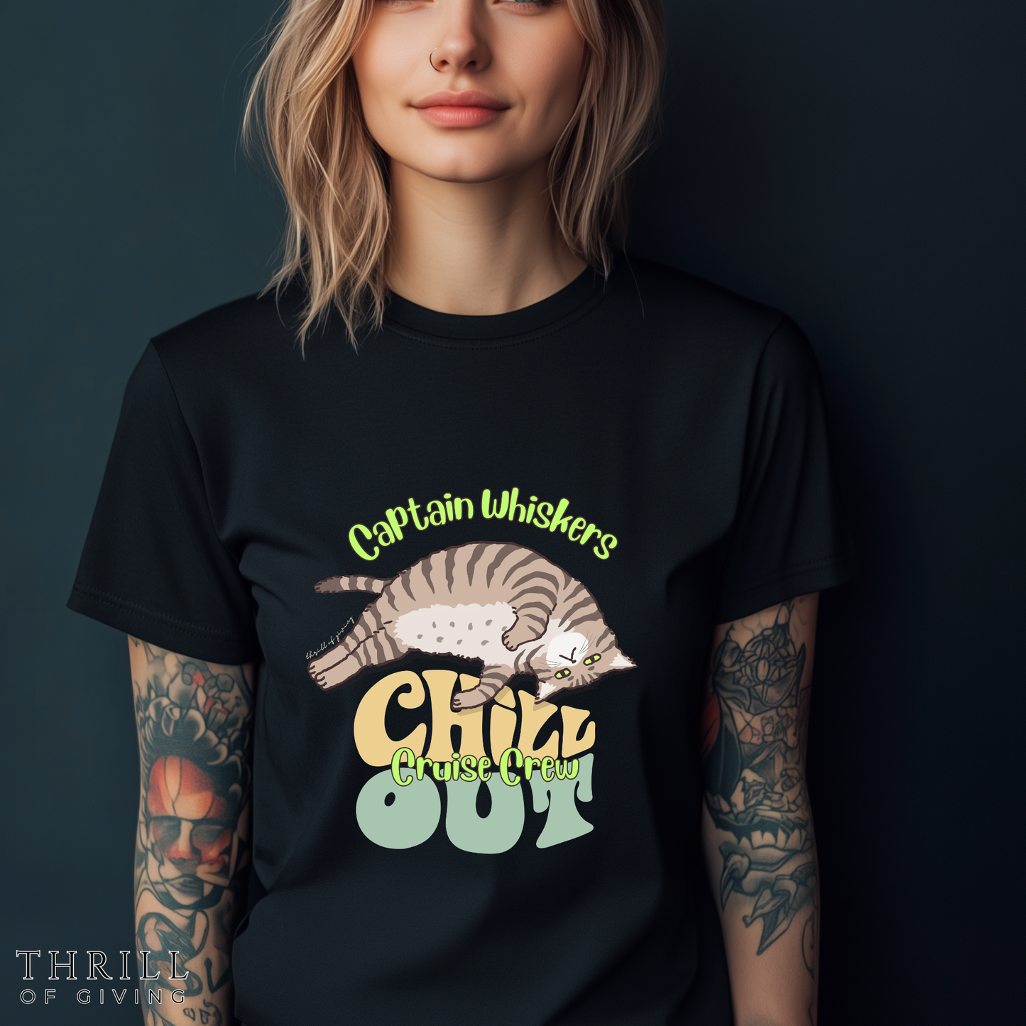 Captain Whiskers Cruise Crew Tee