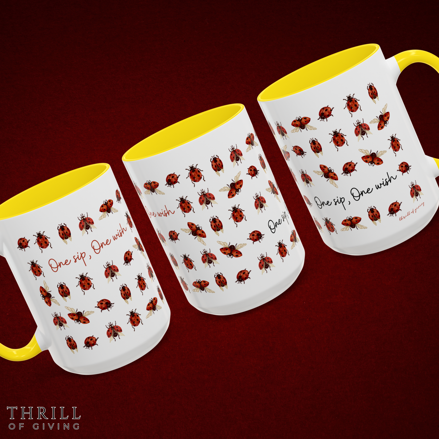 Ladybug Mug - One Sip, One Wish