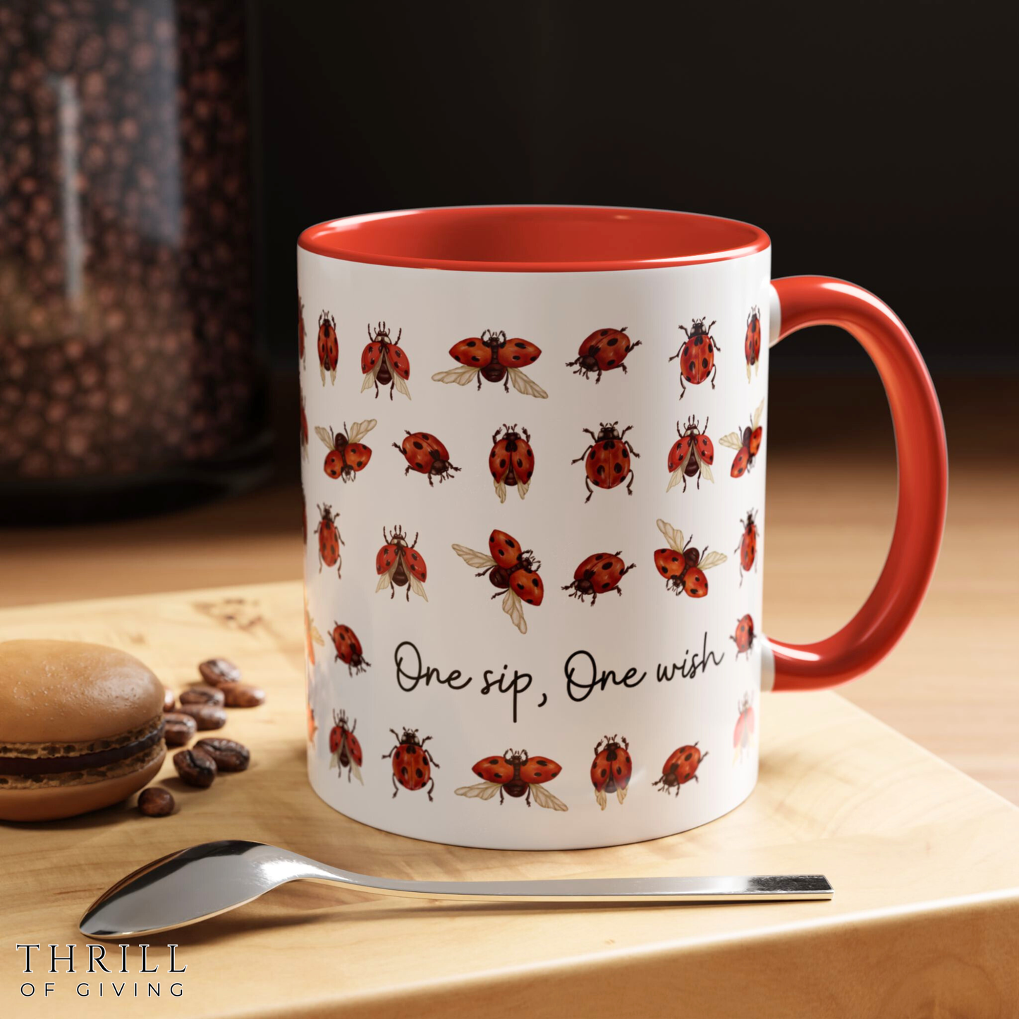 Ladybug Mug - One Sip, One Wish