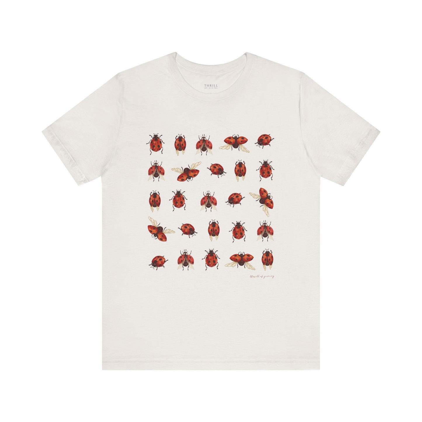 Cute LadyBug Grid T-shirt