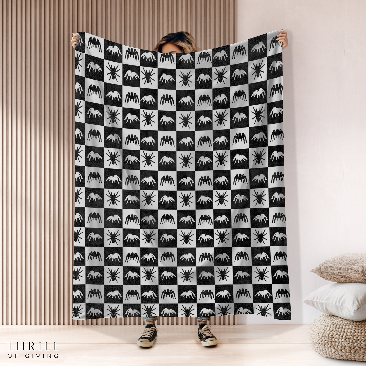 Spider Checkered Blanket