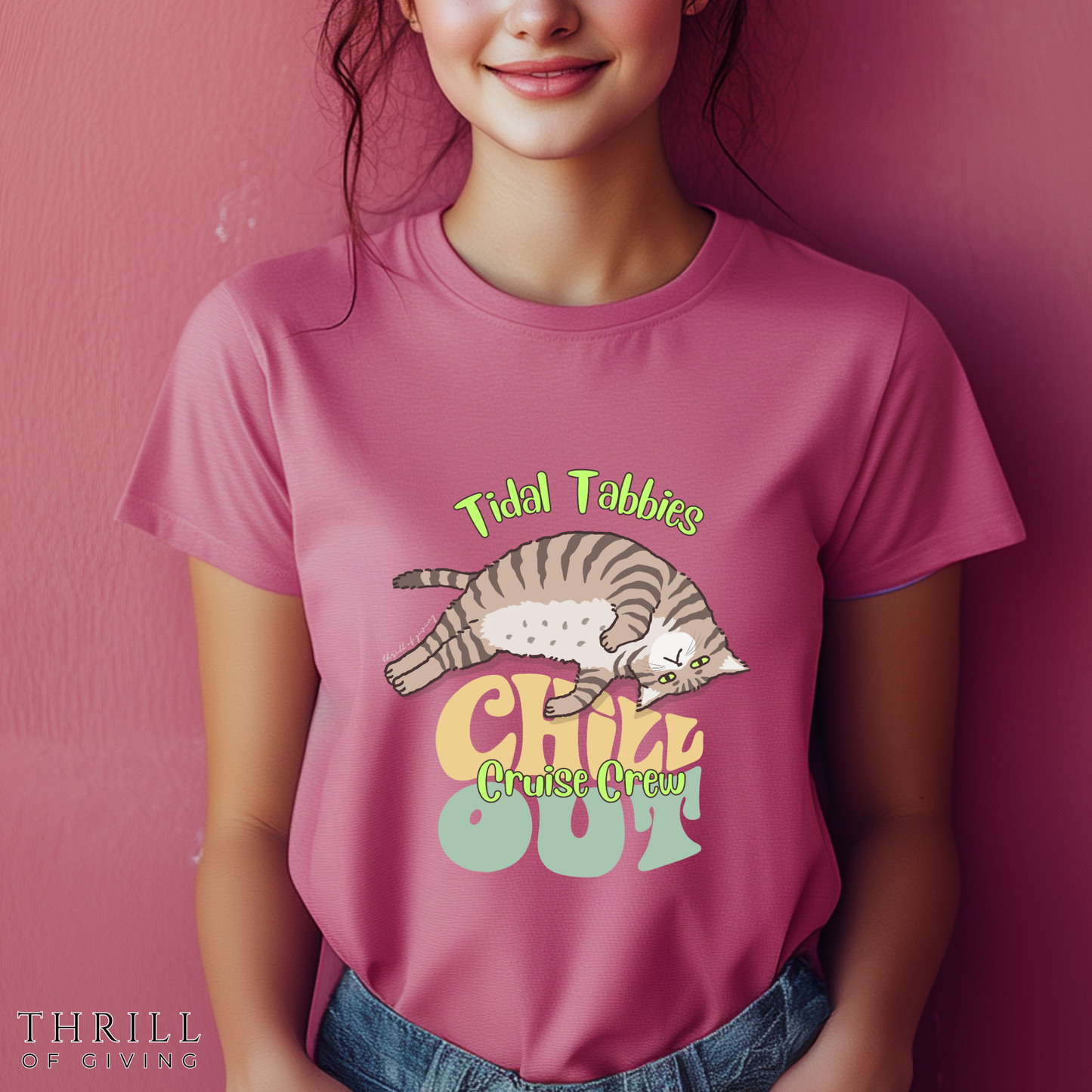 Funny Tidal Tabbies Cruise Crew T-shirt