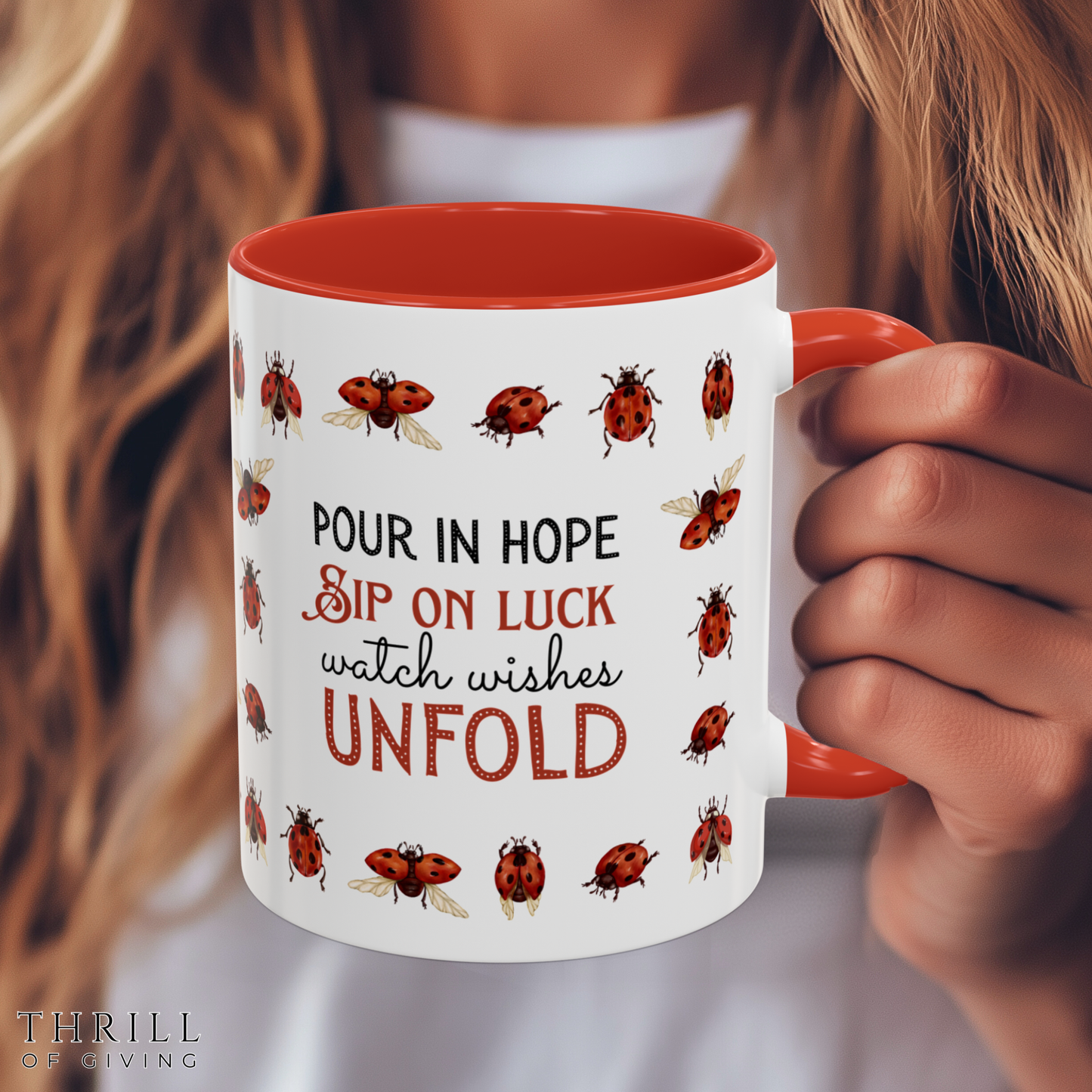 Ladybug Mug - Motivational Tea cup