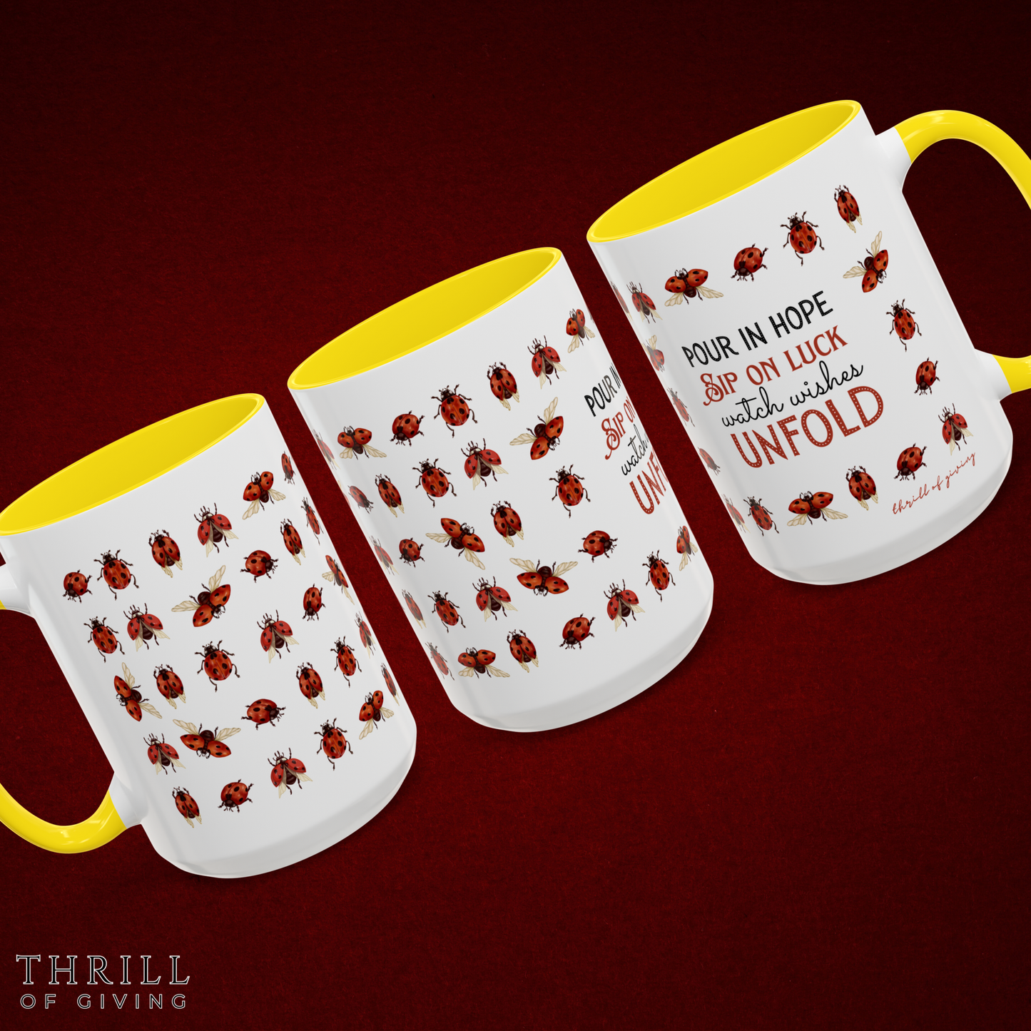 Ladybug Mug - Motivational Tea cup