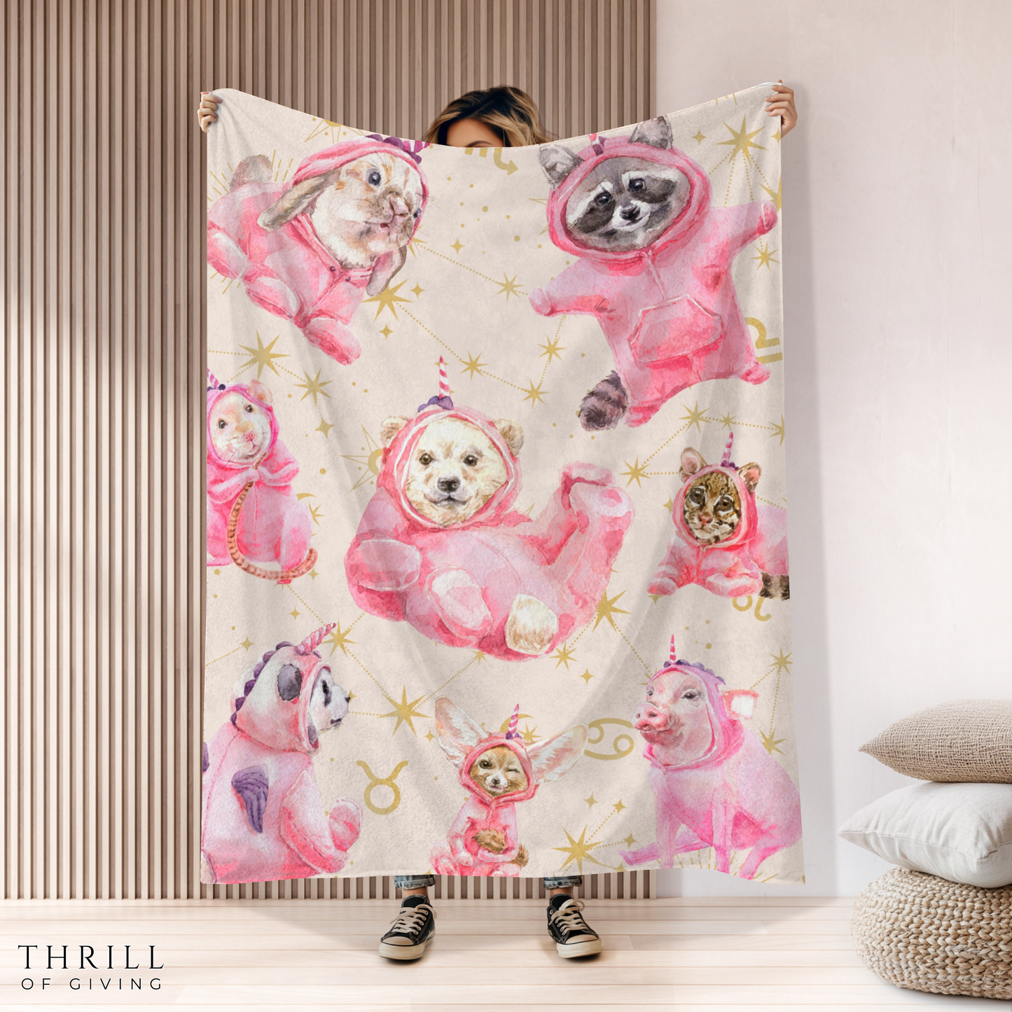 Unicorn Baby Animals Blanket