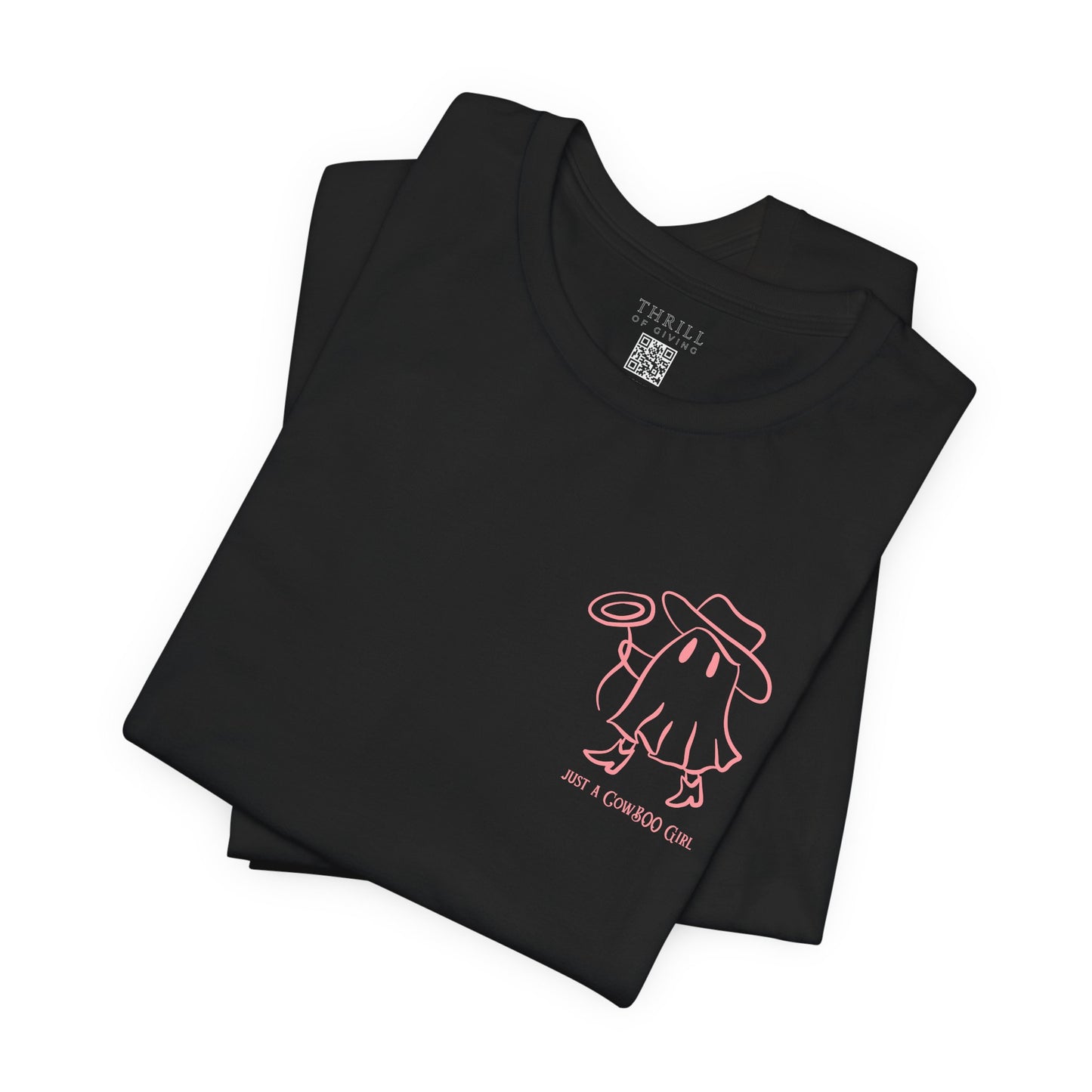 Cowgirl Halloween shirt - Cute Girly Ghost Cowgirl in a Cowgirl hat Spinning the Lasso