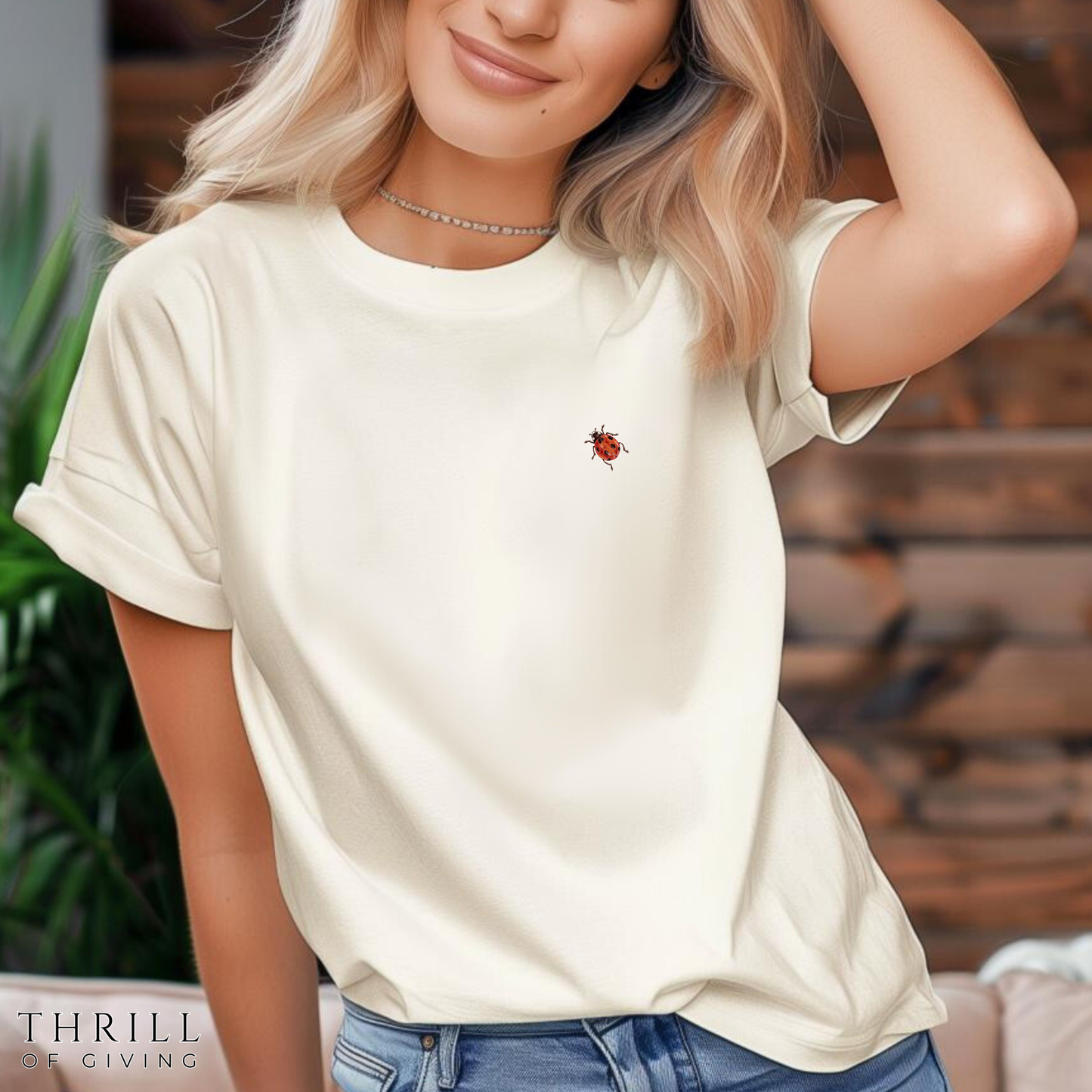 LadyBug - Sleeve Print Insect T-shirt