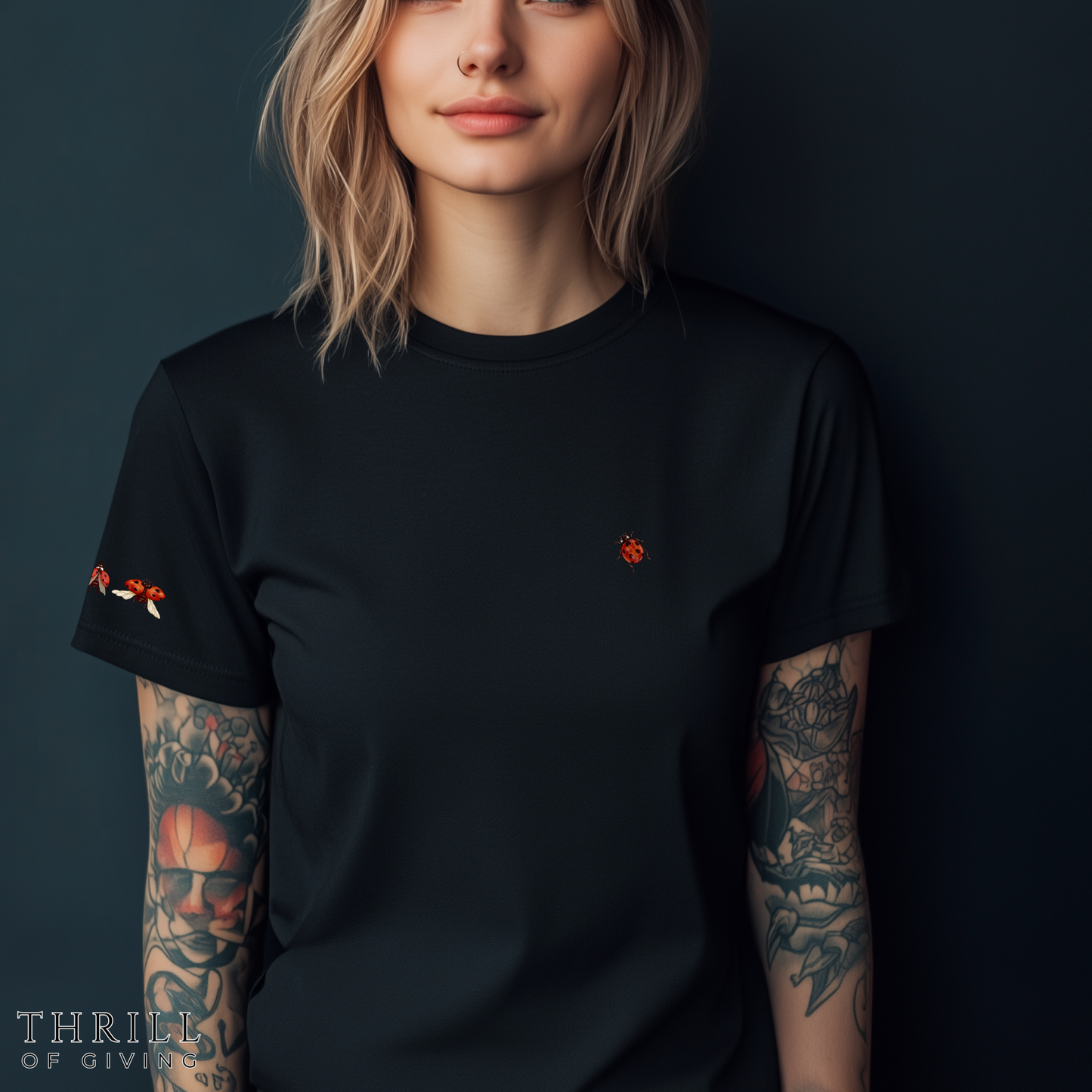 LadyBug - Sleeve Print Insect T-shirt