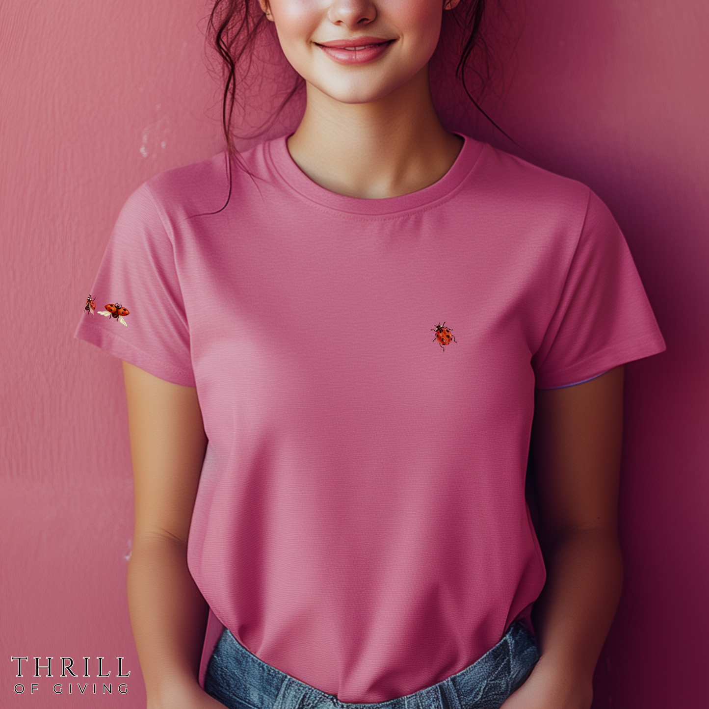 LadyBug - Sleeve Print Insect T-shirt