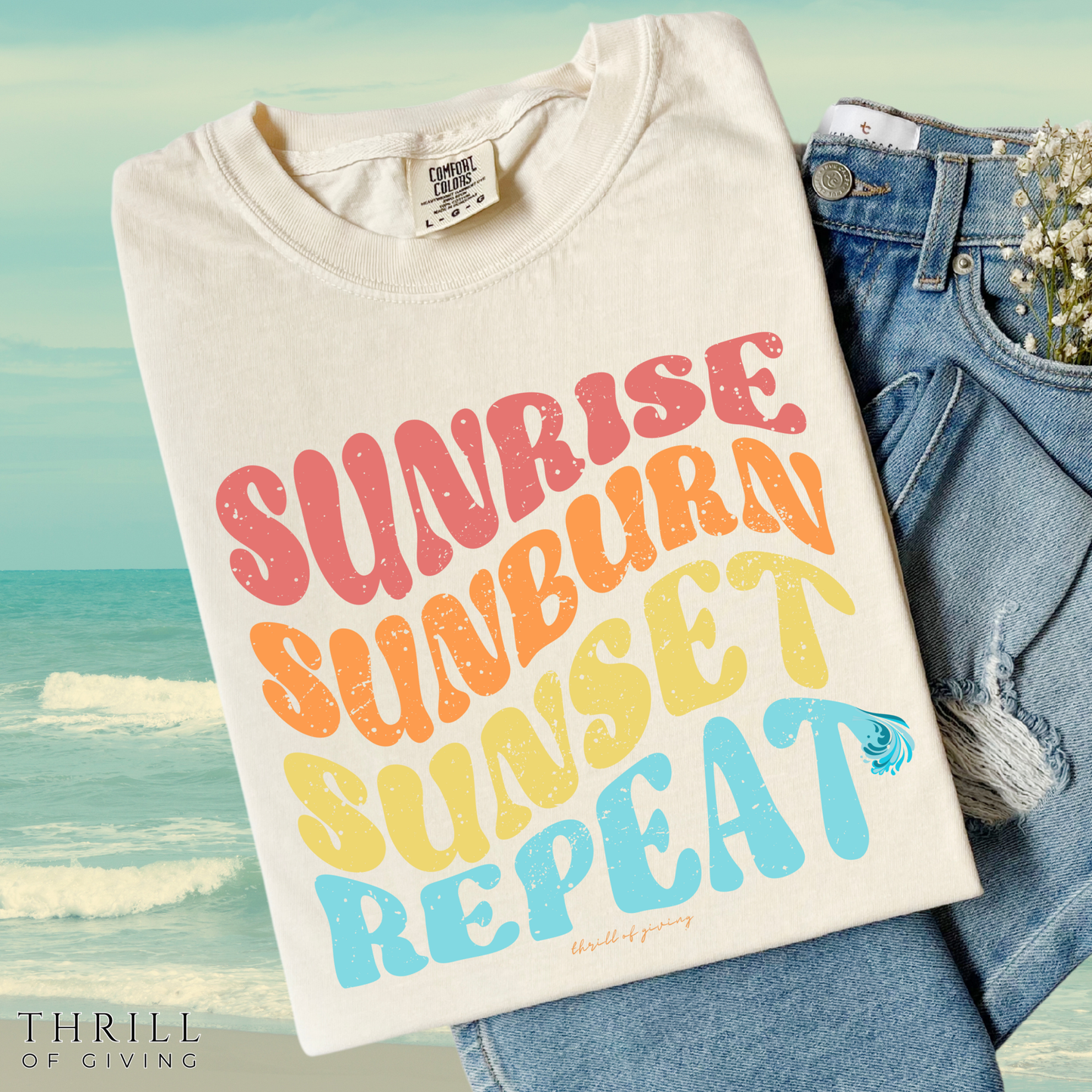 Sunrise-Sunburn-Sunset-Repeat T-shirt