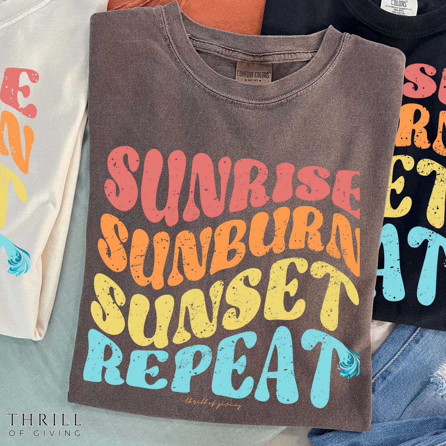 Sunrise-Sunburn-Sunset-Repeat T-shirt