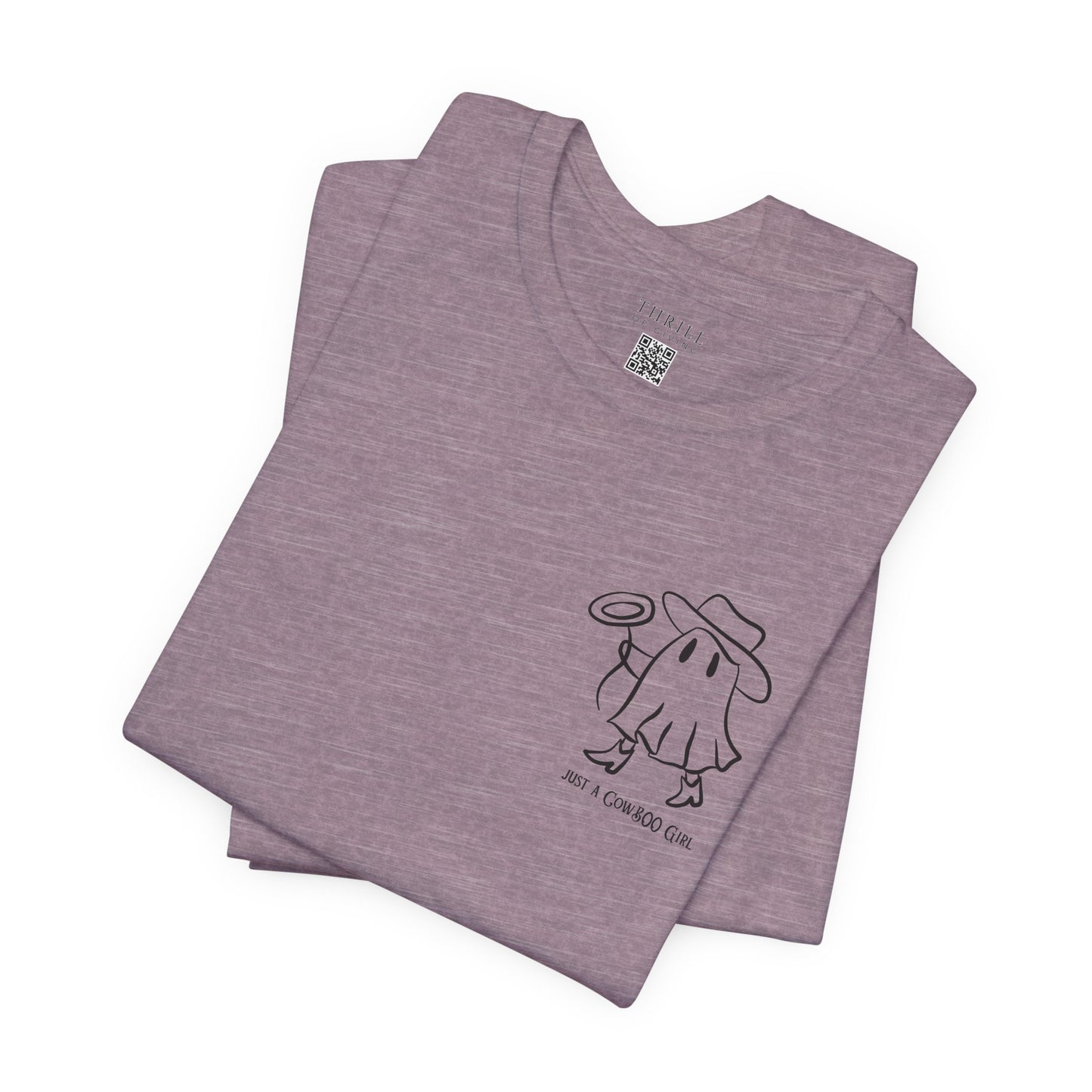 Cowgirl Halloween shirt - Cute Girly Ghost Cowgirl in a Cowgirl hat Spinning the Lasso