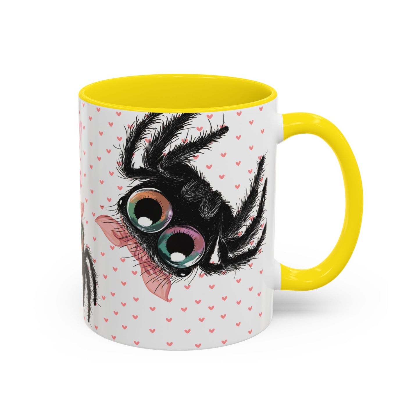 Pink Bow Jumping Spider Love Mug