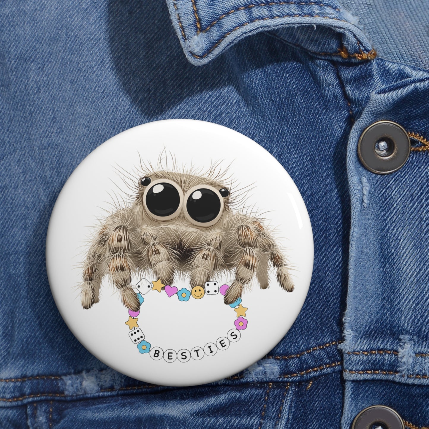 Friendly Spider - Metal Pin Button