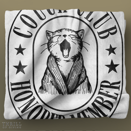 Couch Club Honored Member Blanket - Cat Lover Edition