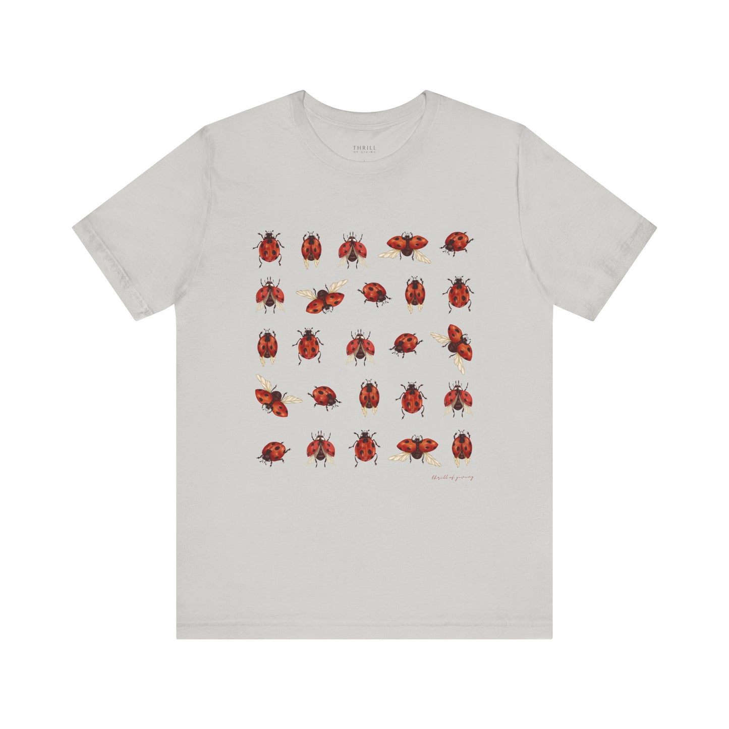 Cute LadyBug Grid T-shirt