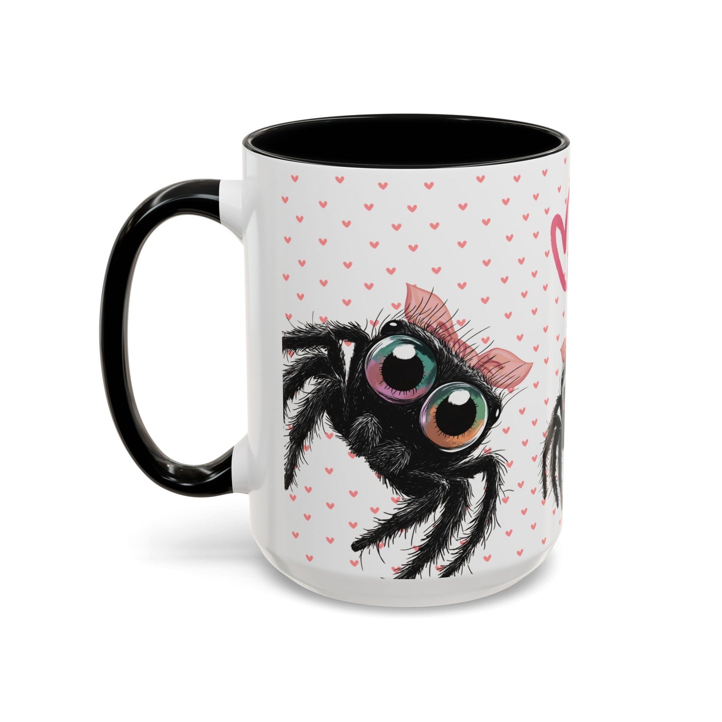 Pink Bow Jumping Spider Love Mug