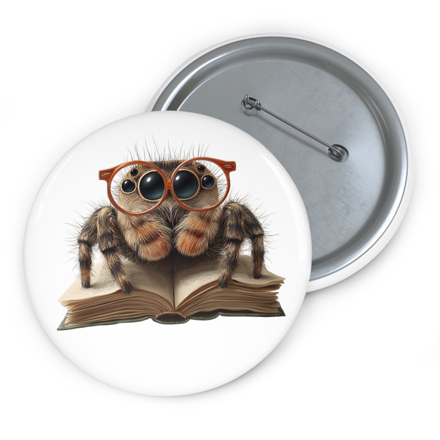 Spider Book Club - Metal Pin Button