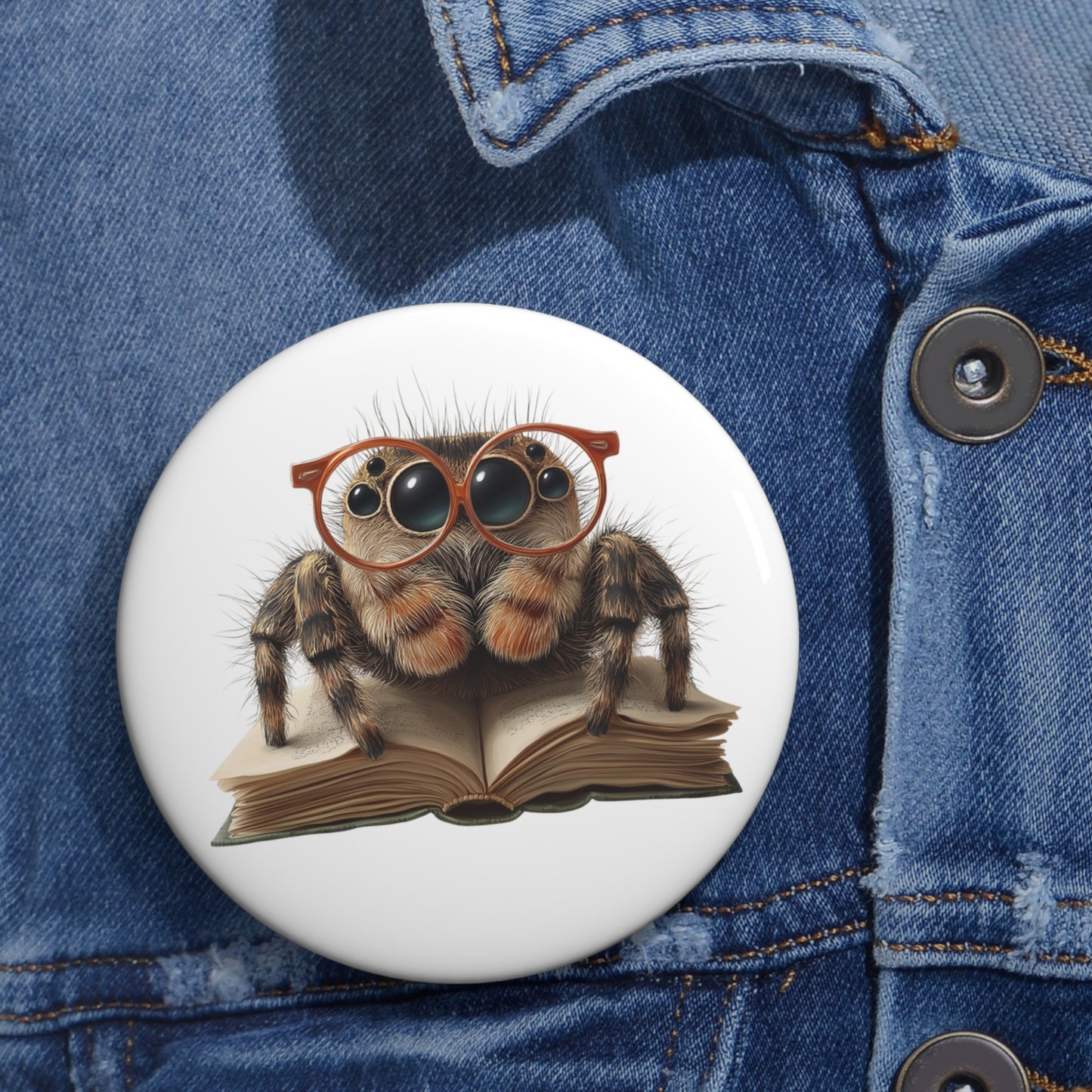 Spider Book Club - Metal Pin Button