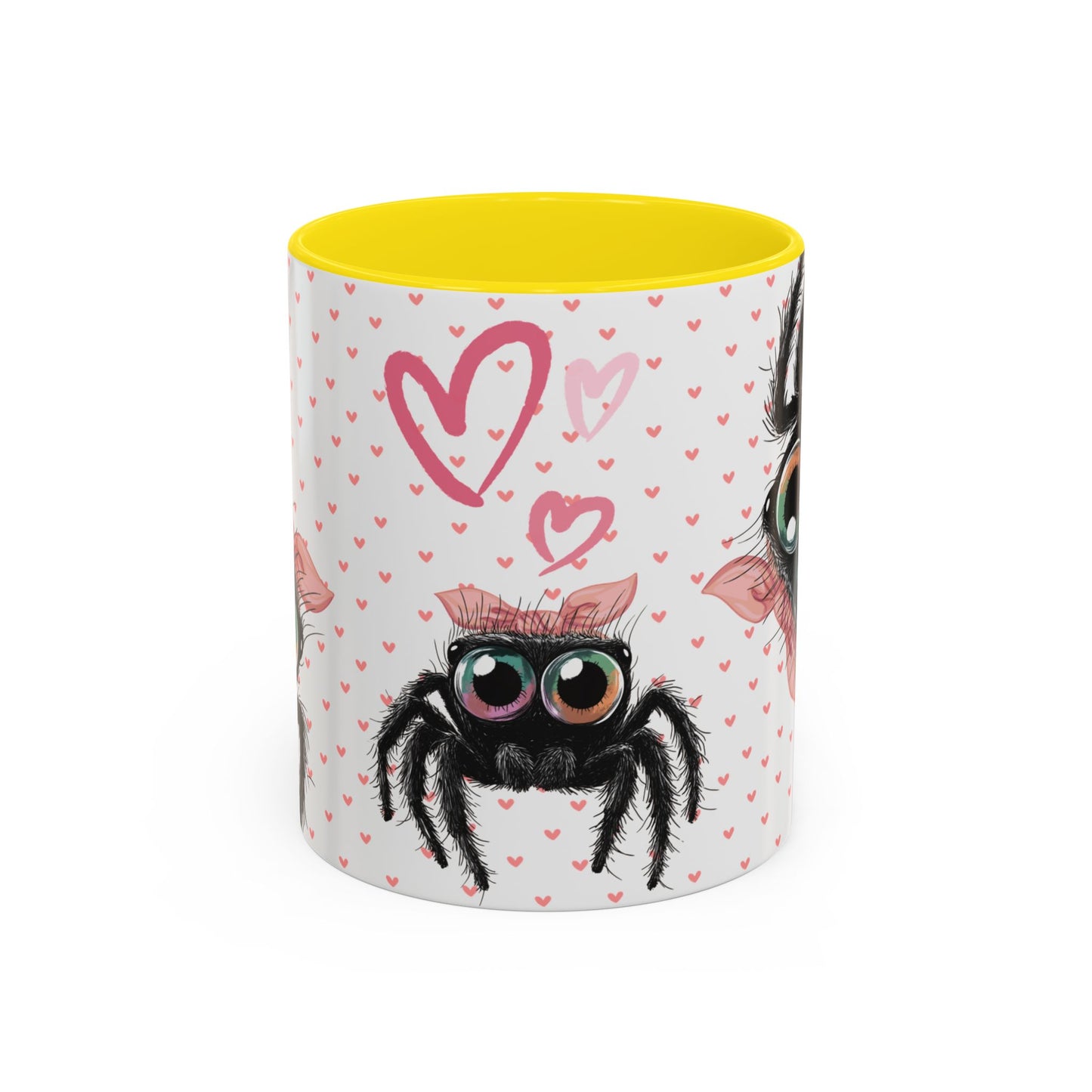 Pink Bow Jumping Spider Love Mug