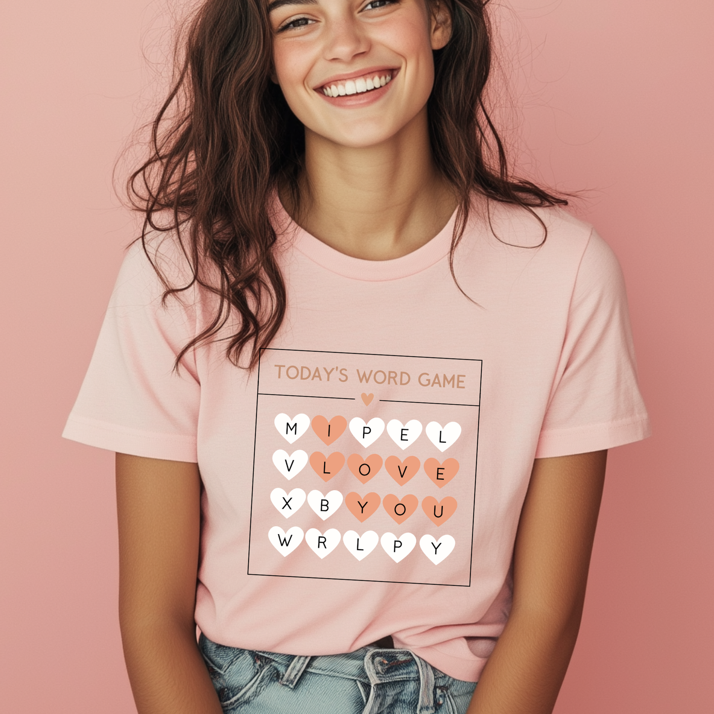 I LOVE YOU word game t-shirt