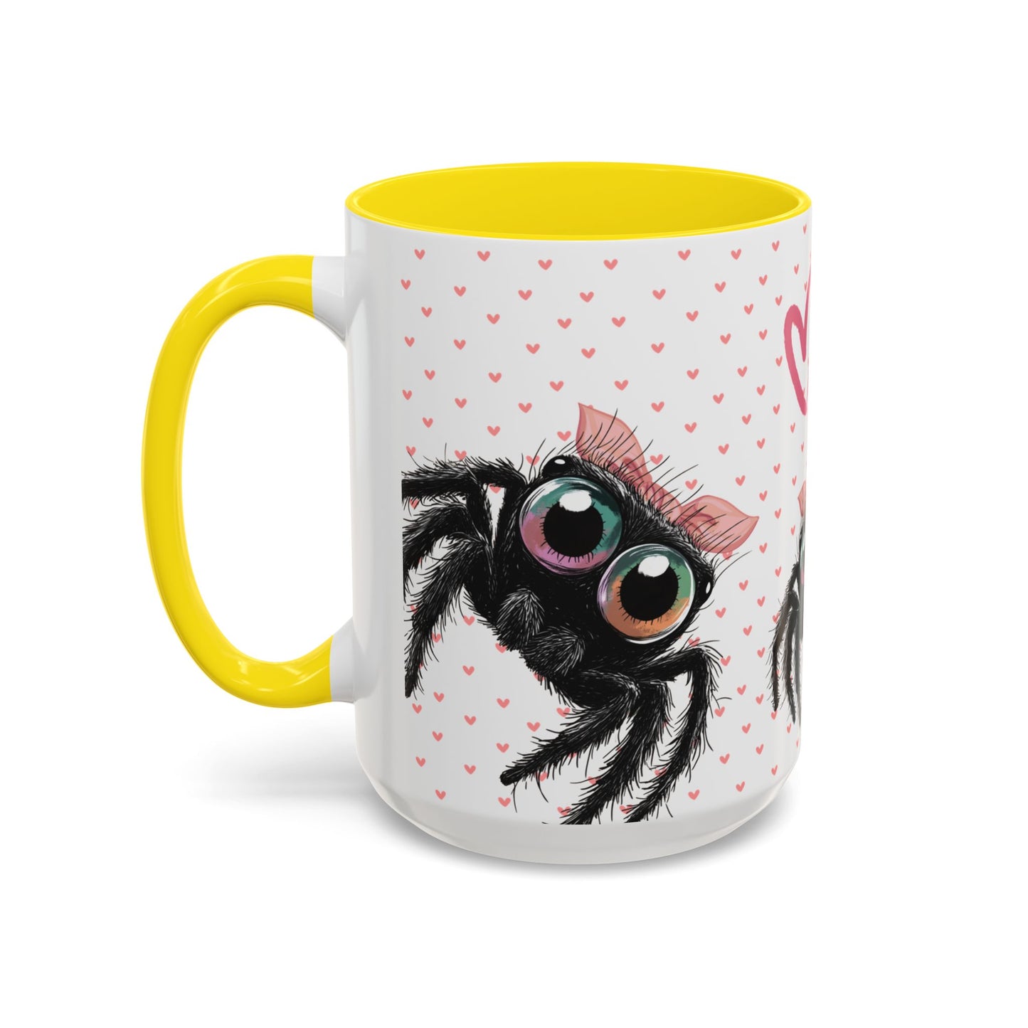 Pink Bow Jumping Spider Love Mug