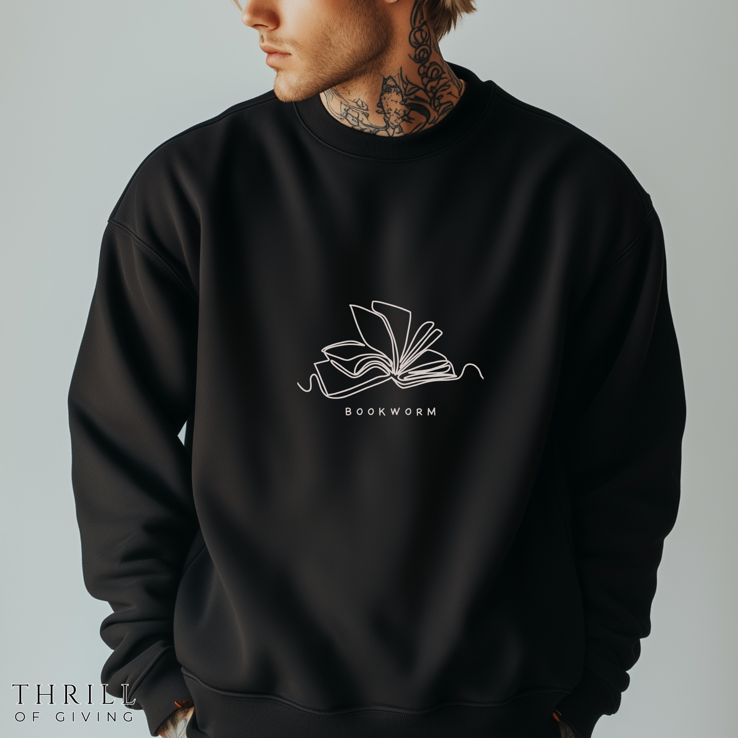 Bookworm Sweatshirt - Minimalist edition